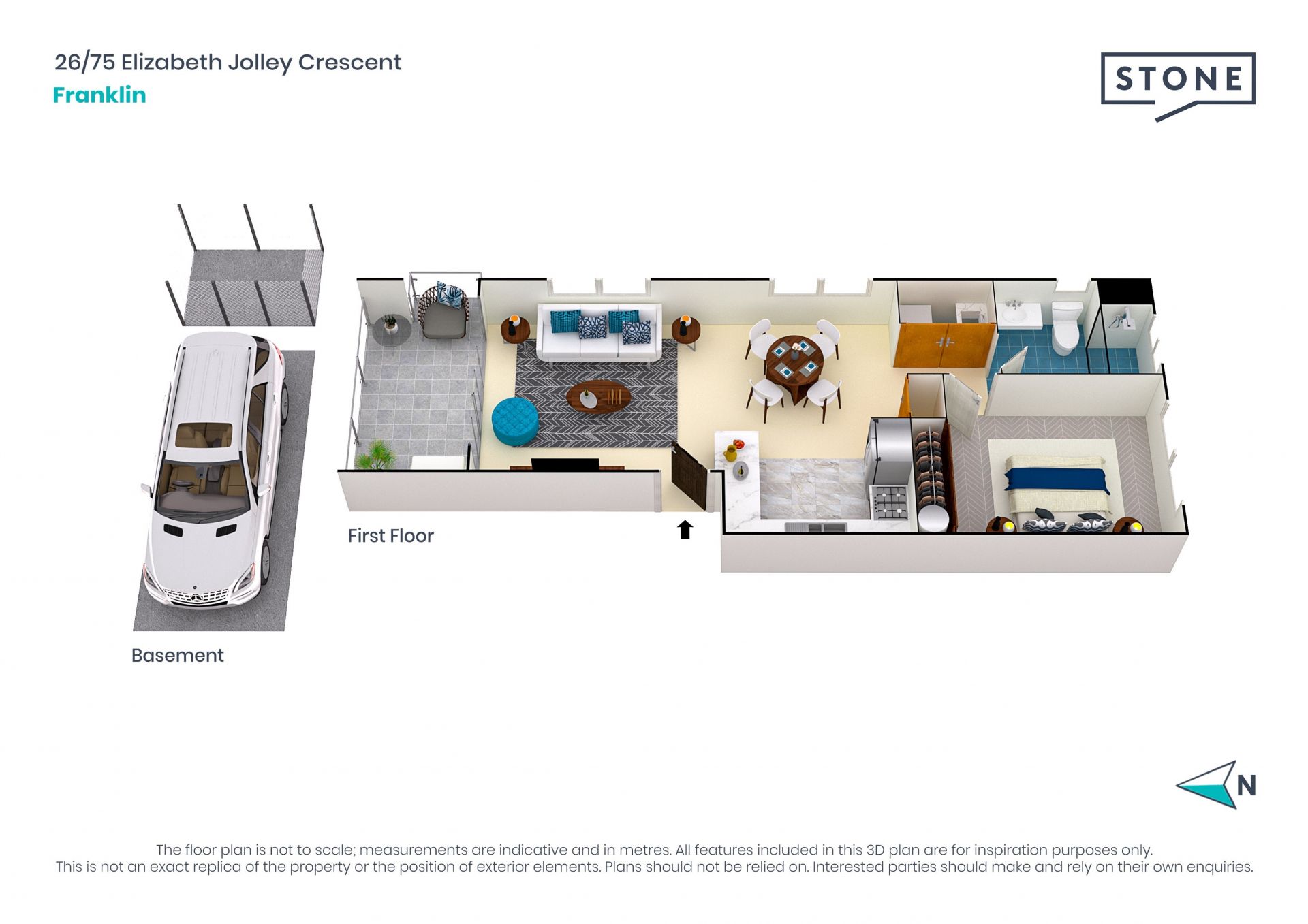 North-facing 1-bedroom apartment only metres from light rail