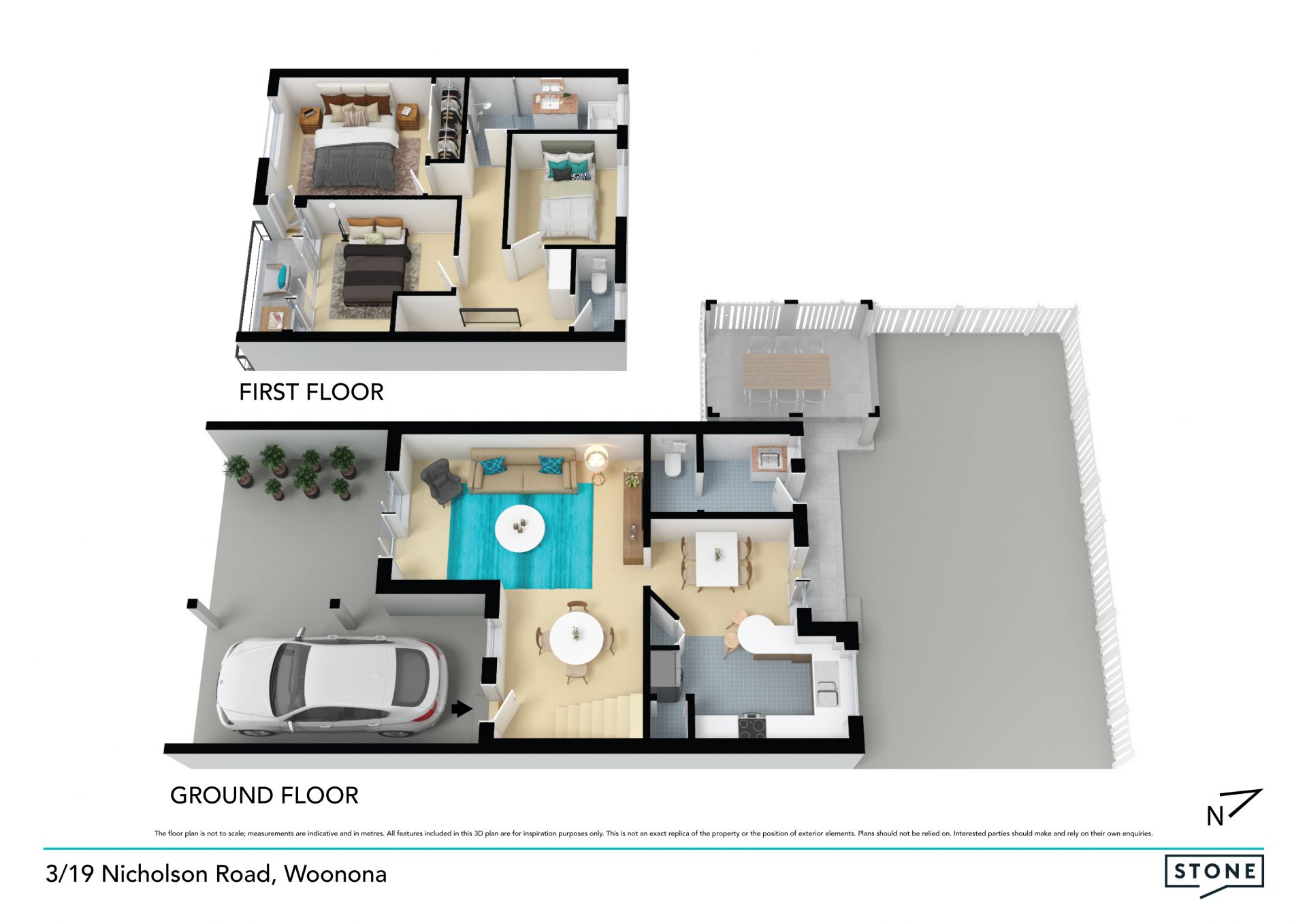 Updated townhouse in a peaceful boutique complex