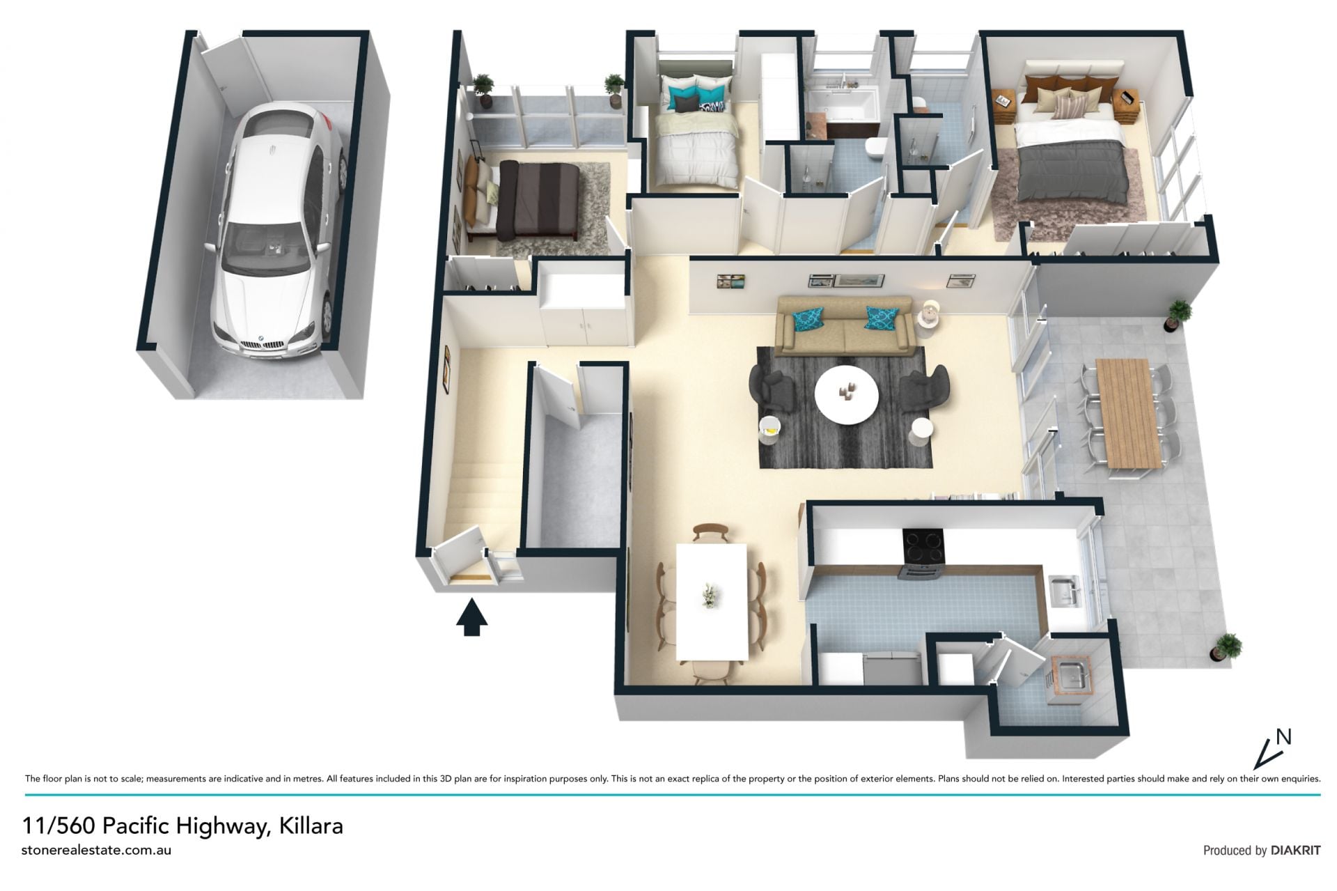 Garden apartment with 254sqm on title