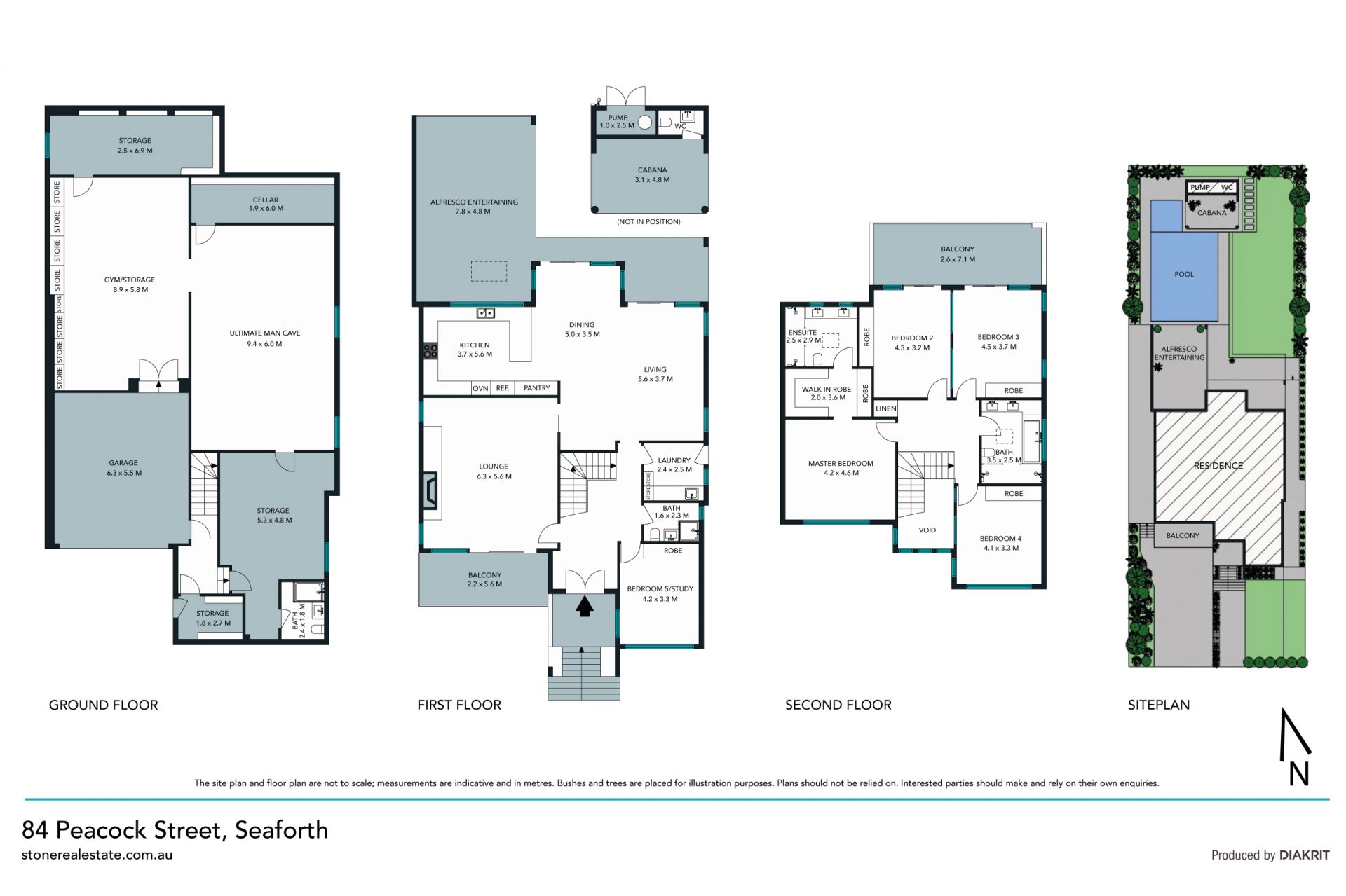 North facing architectural entertainer's paradise