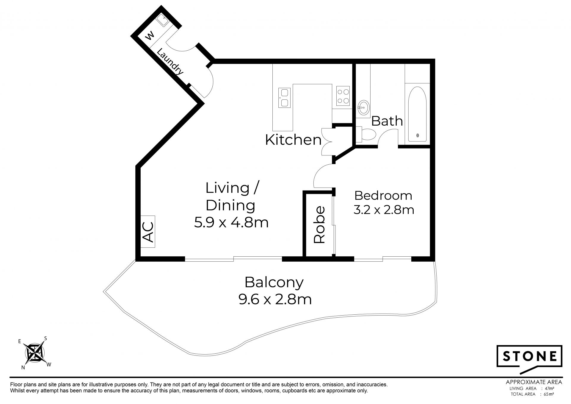 Furnished one bedroom apartment overlooking the Broadwater.