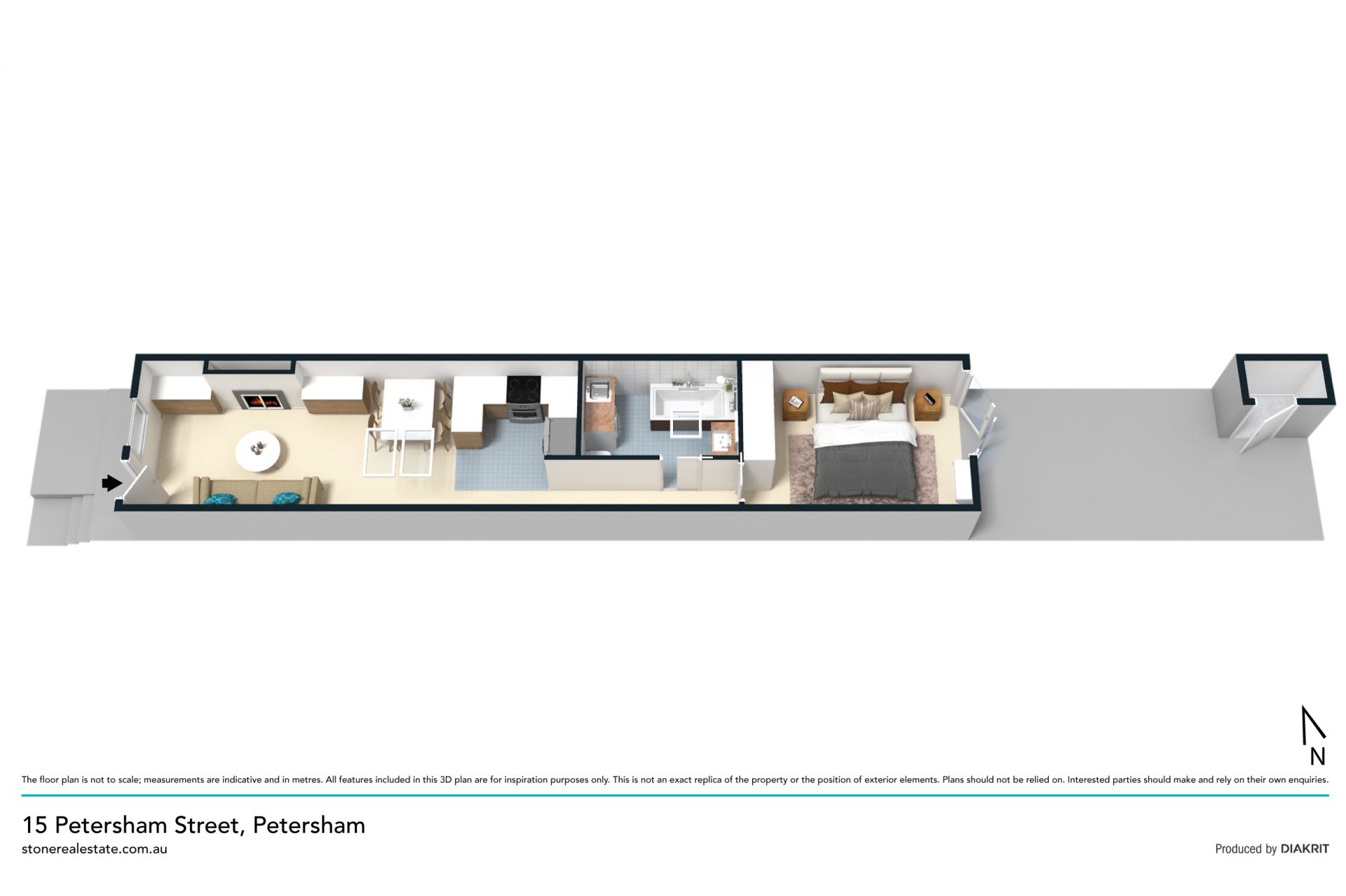 Unique one-bedroom home with light and style