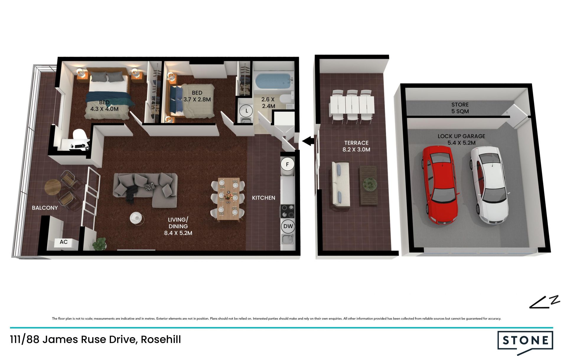 Modern open-plan apartment
