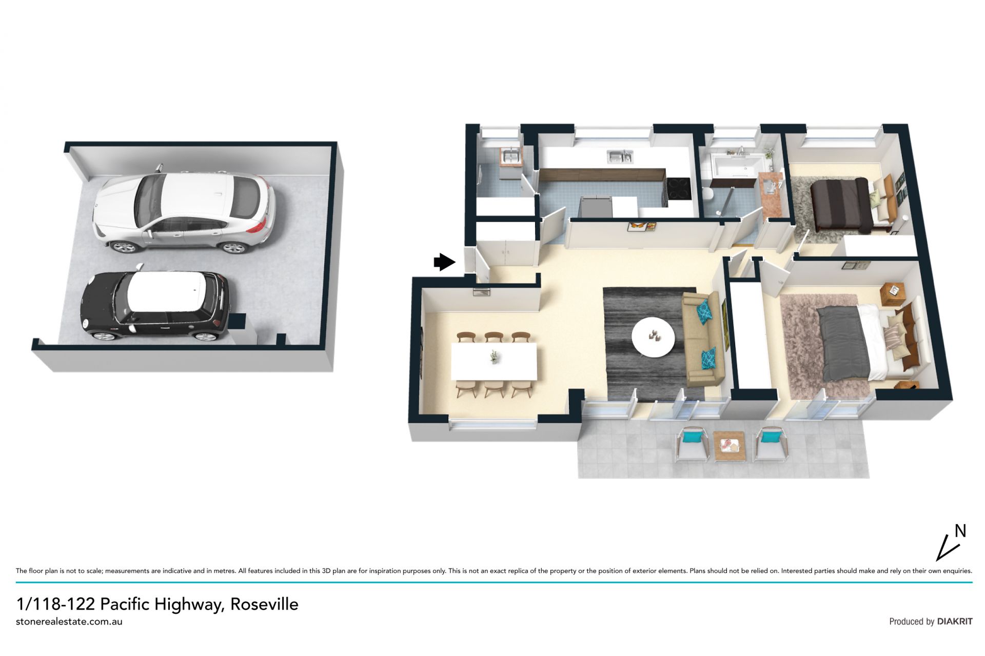 Modern garden apartment in lifestyle location