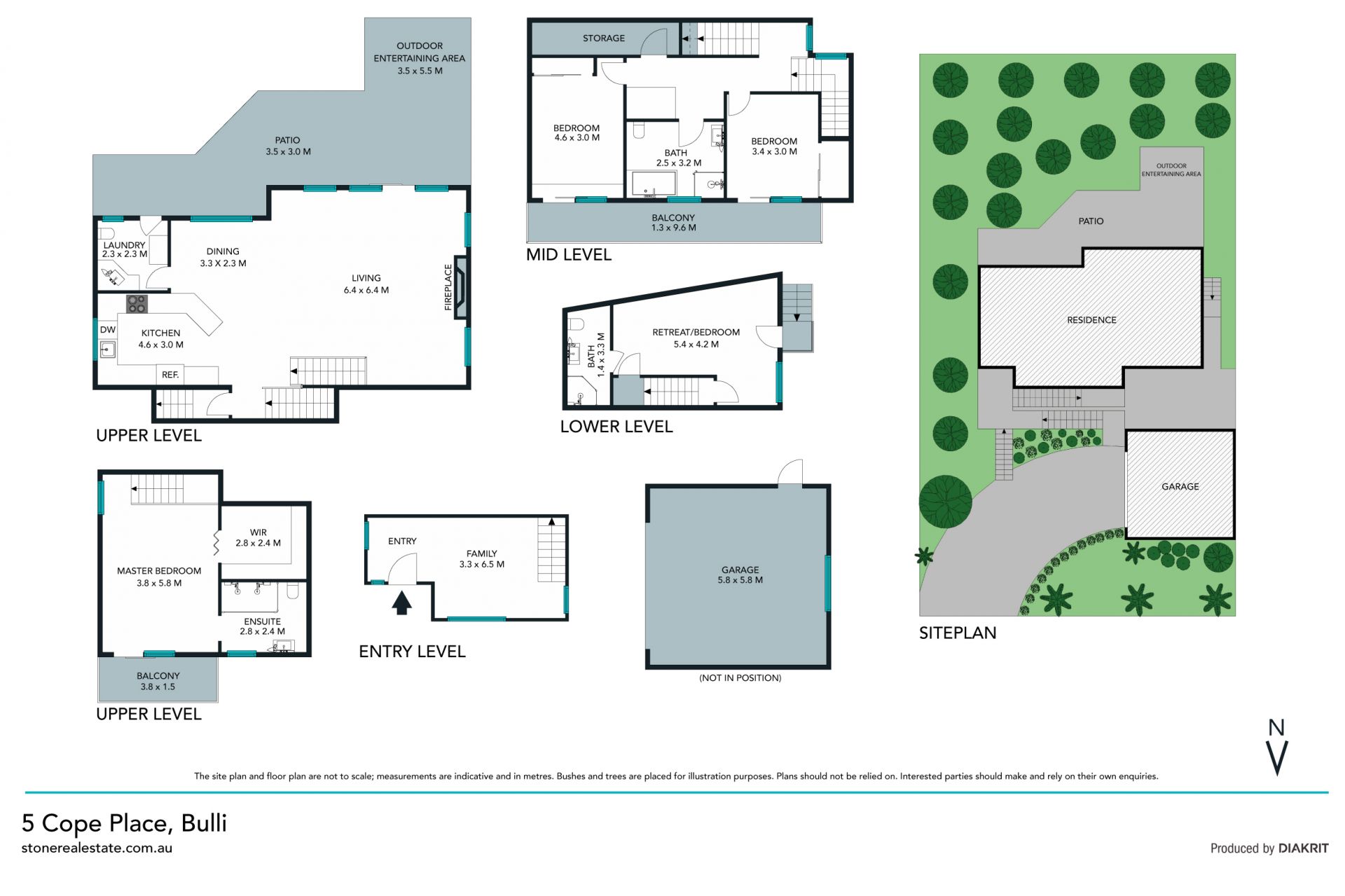 Multi-level pole home in serene leafy pocket