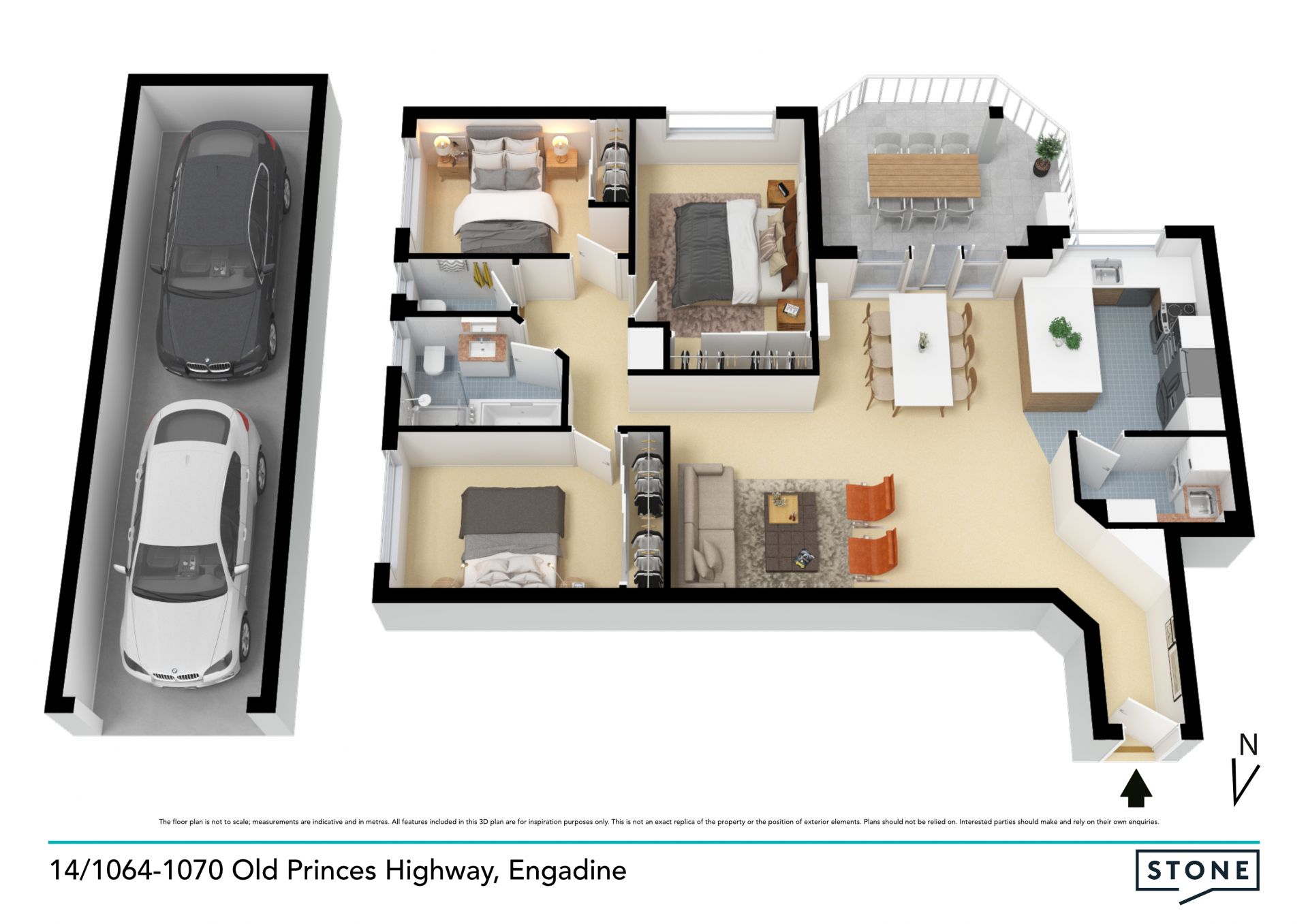 Three-bedroom apartment in prime position
