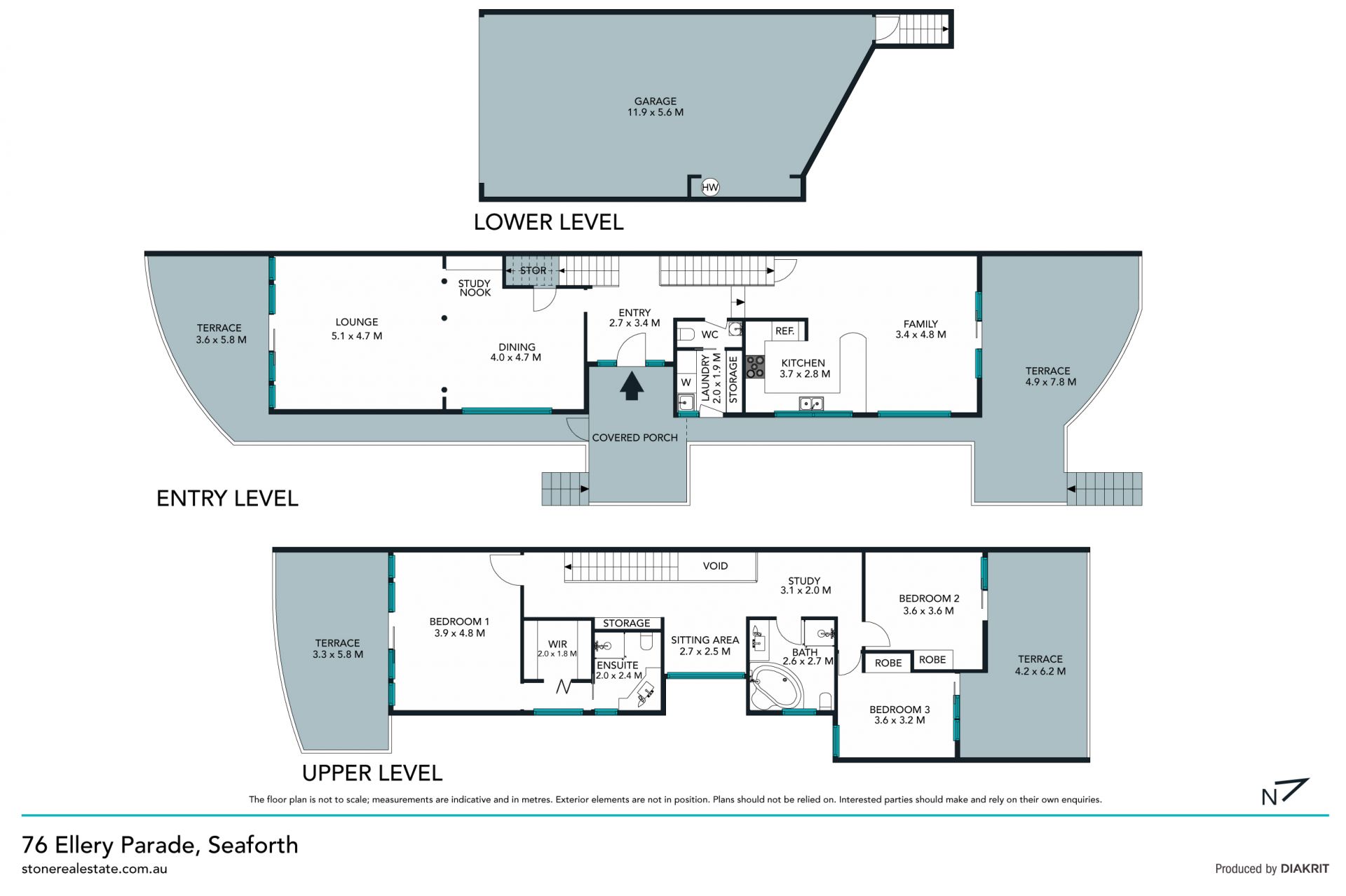 Executive entertainer with north facing aspect and district views