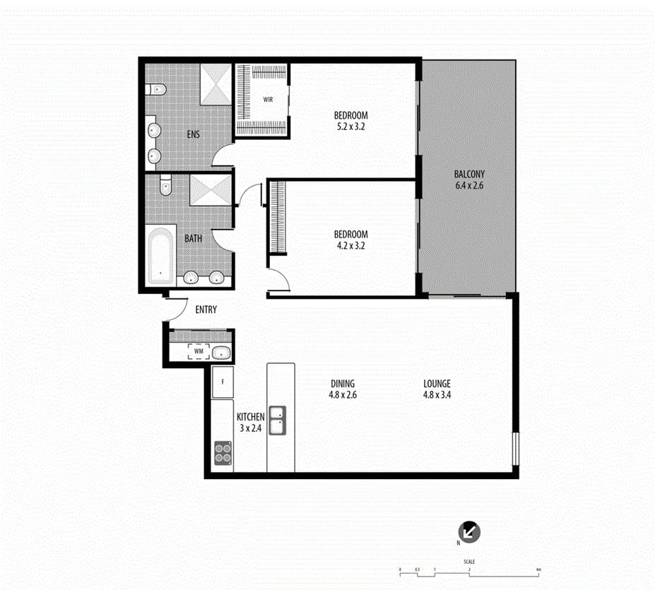 Modern Top Floor Apartment, 100m To The Beach