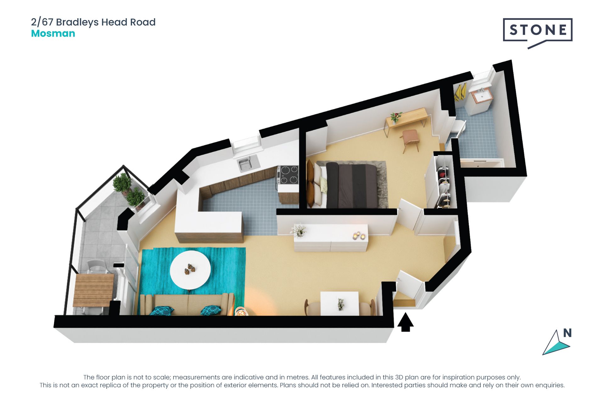 Stylish one bedroom residence