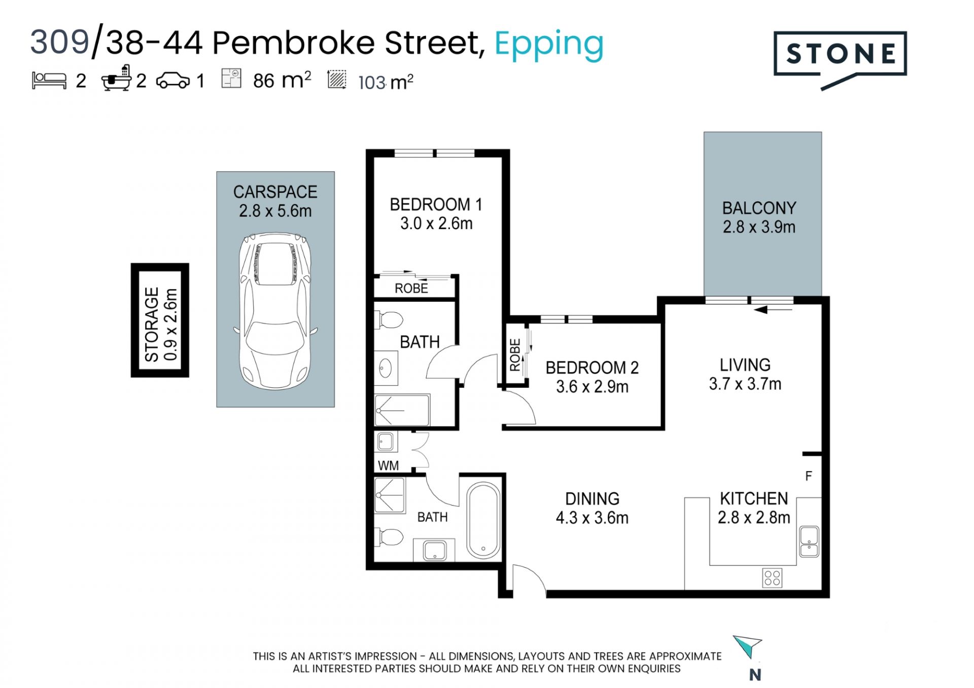 Luxe apartment steps to Epping's thriving hub
