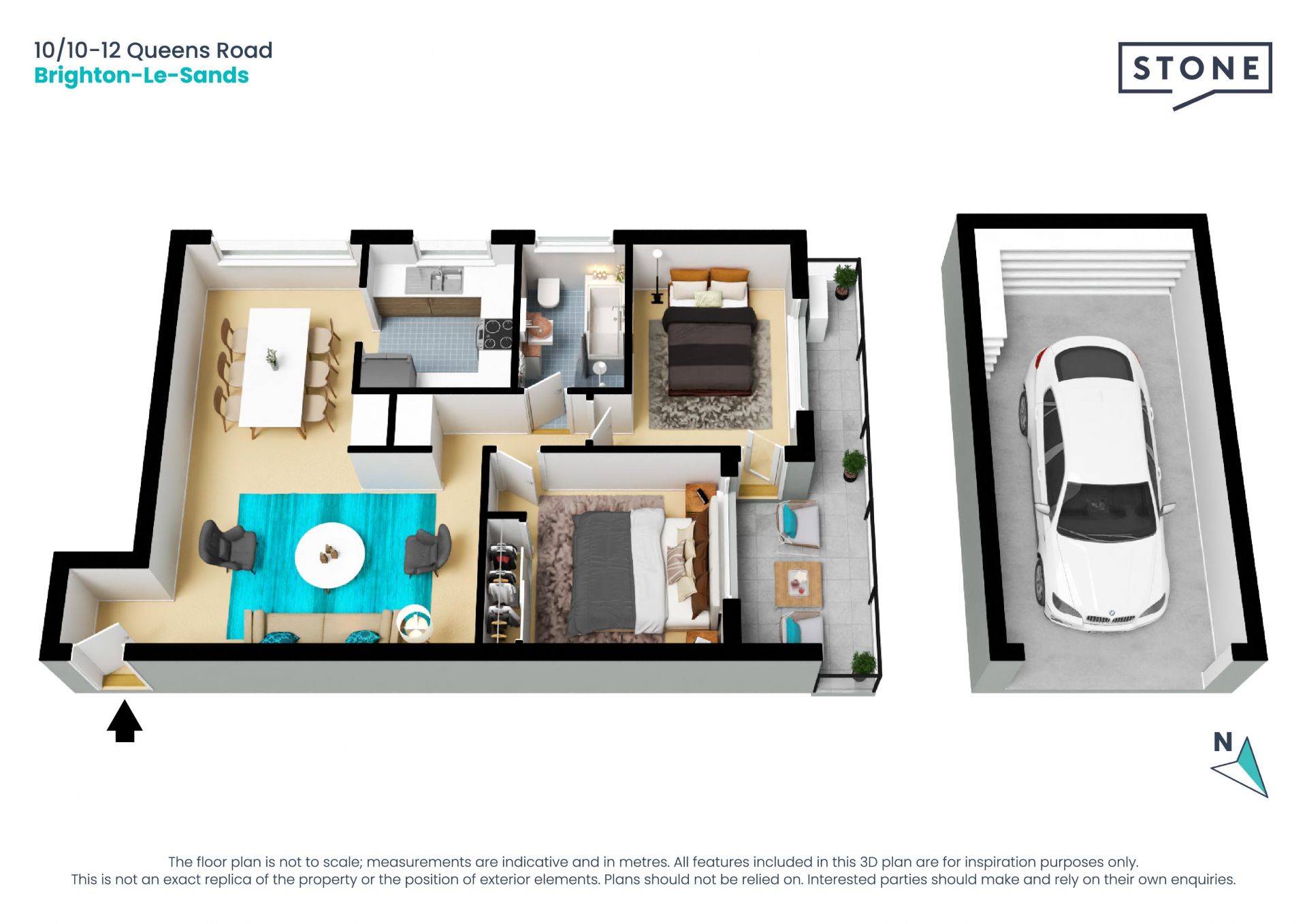 Bright and easy beach style in a refreshed two-bedder