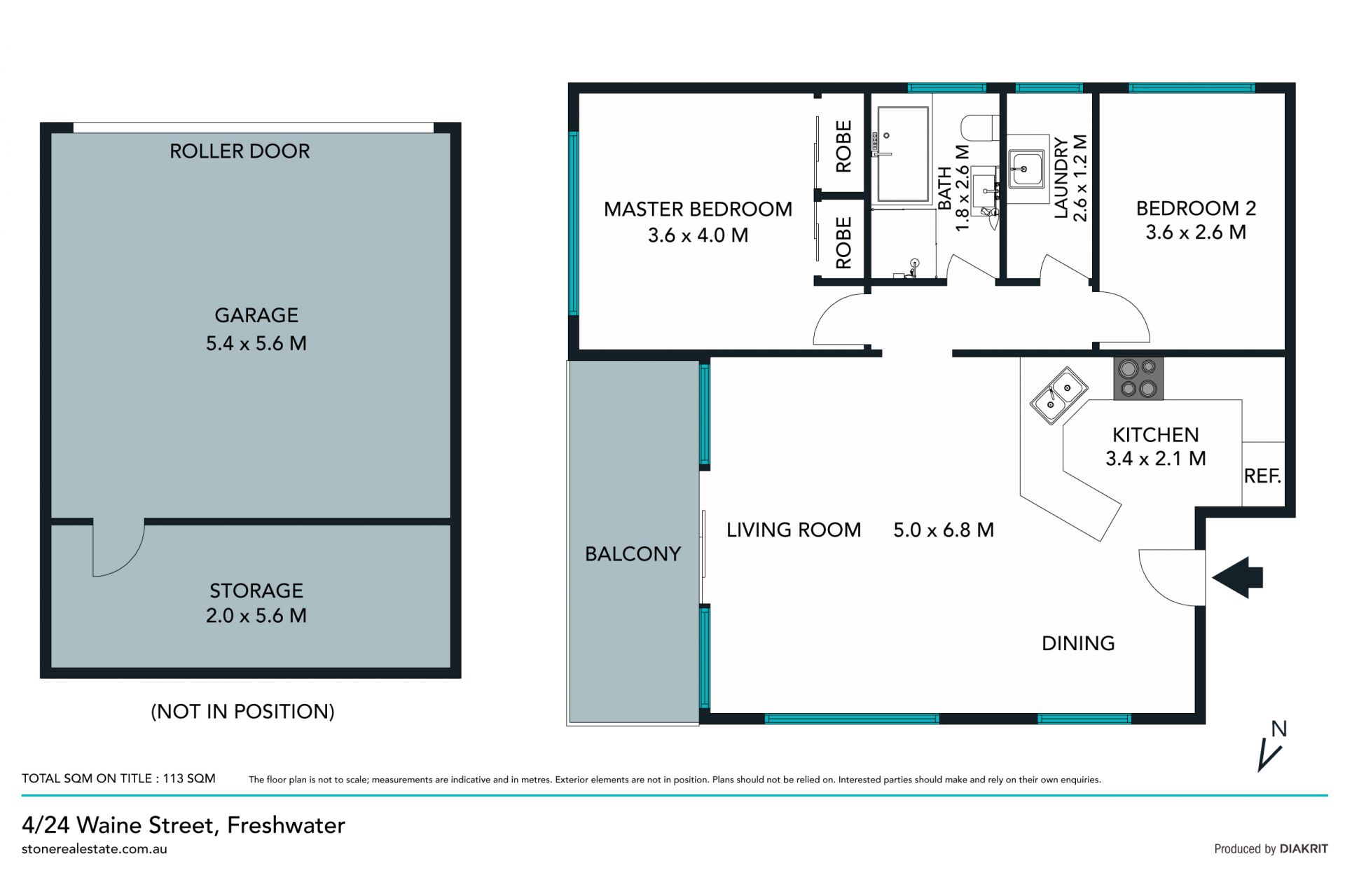 Spacious apartment with enormous garage & storeroom