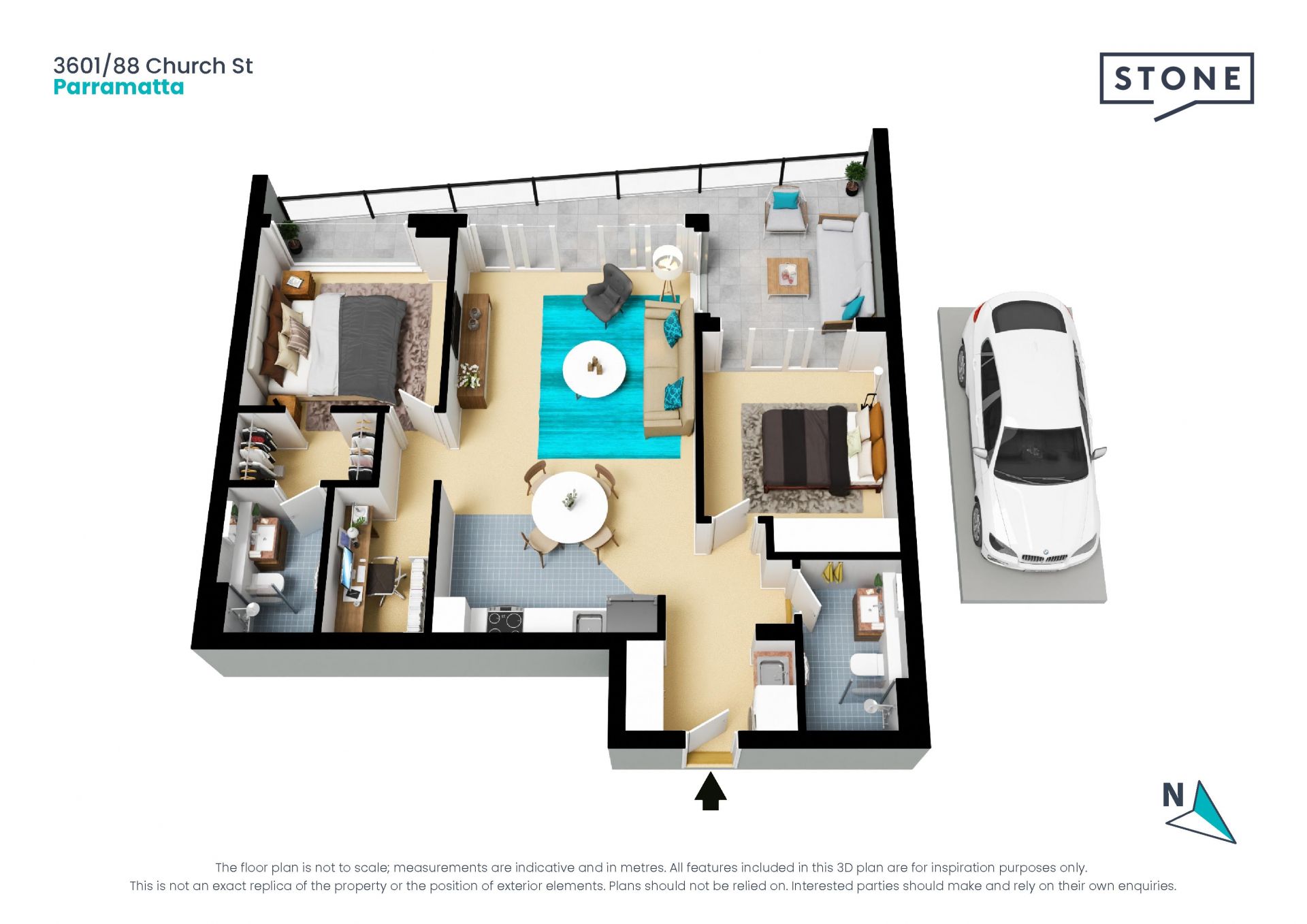 Stylish Apartment in Prime Parramatta Location