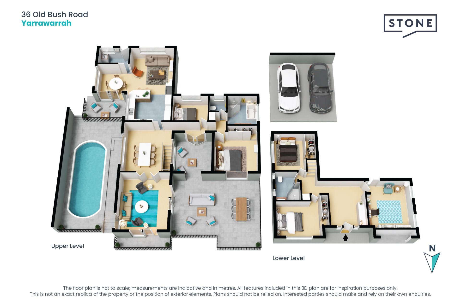 Spacious living and elevated cityscape views