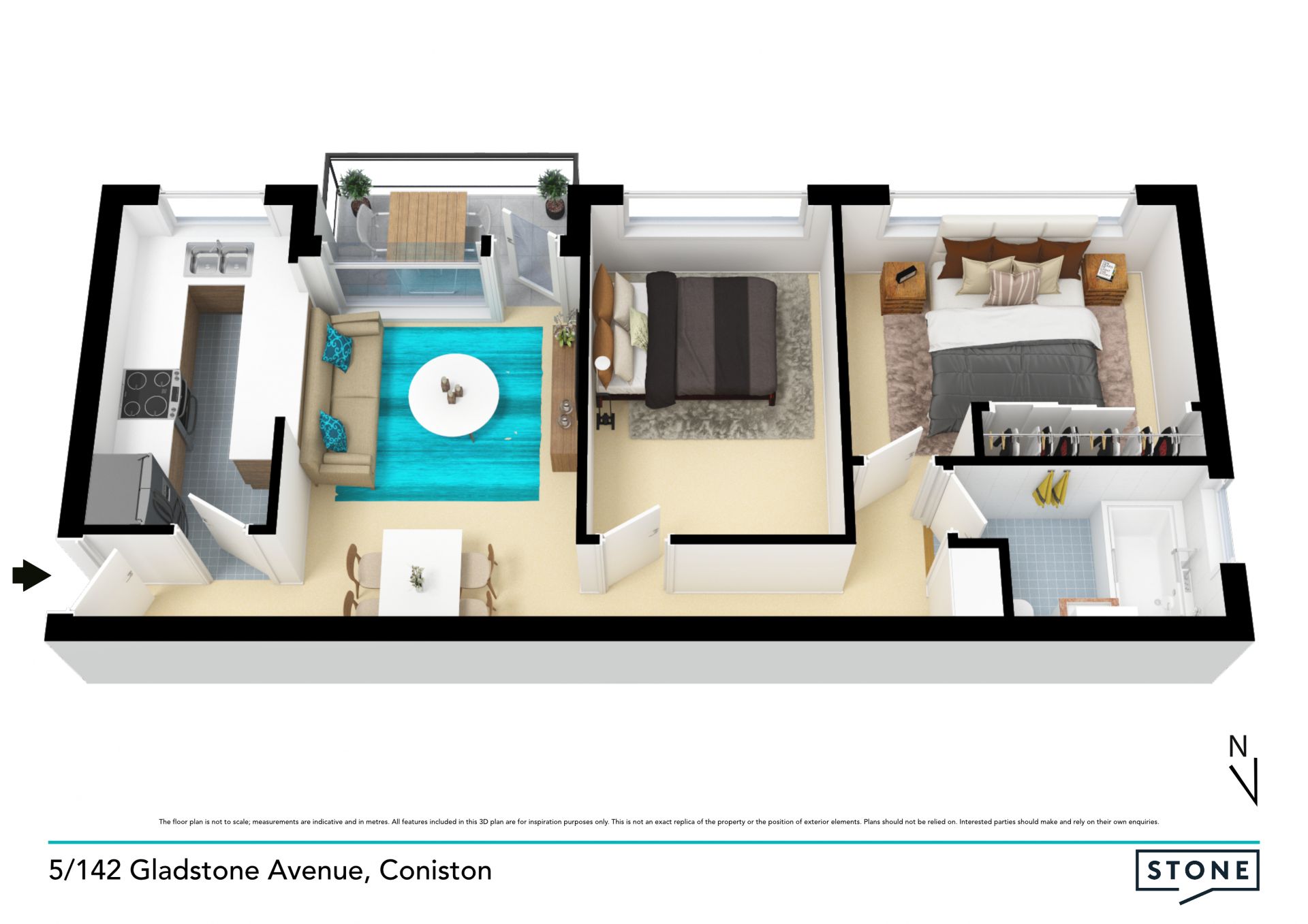 Top floor apartment in an ultra-convenient position