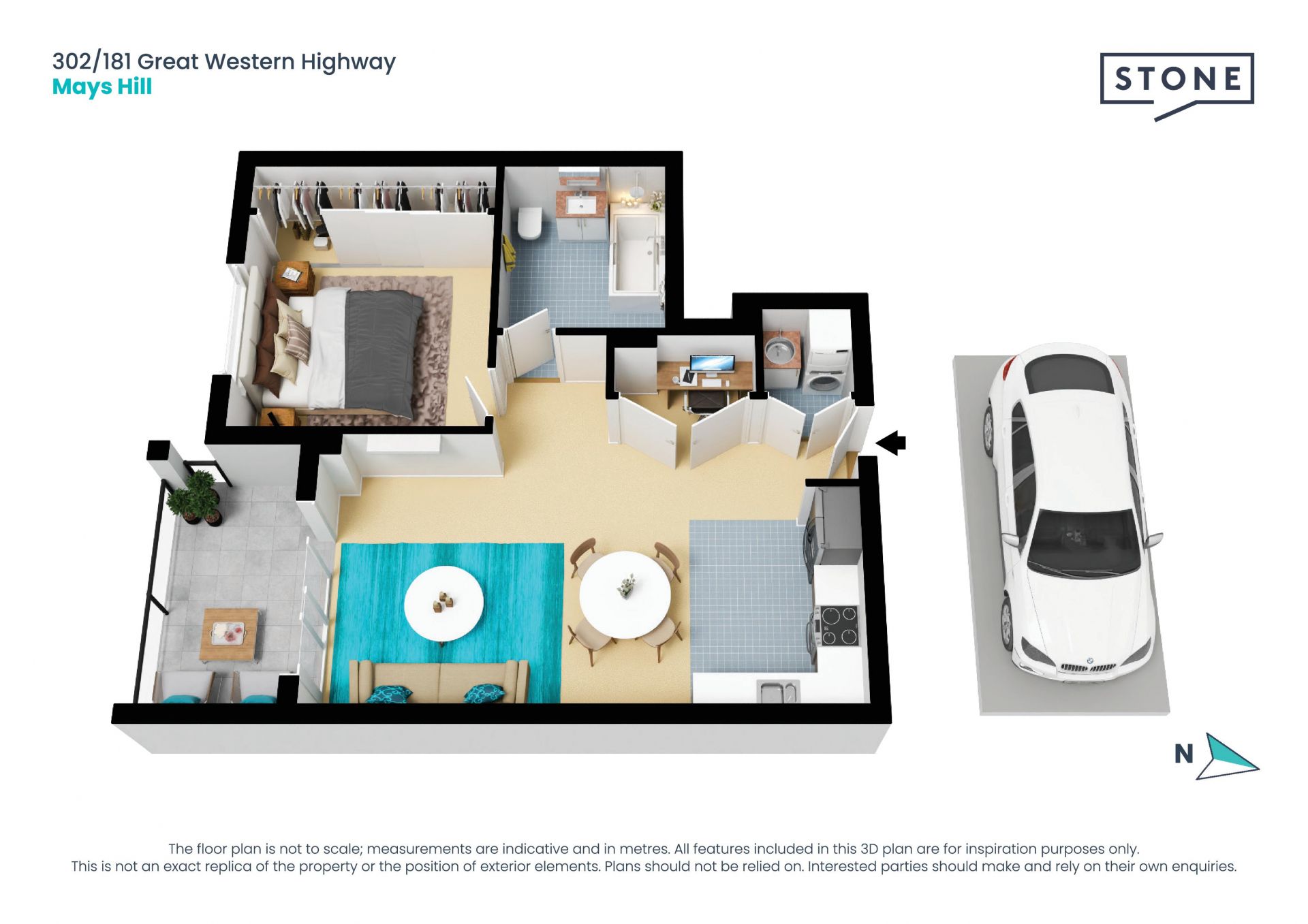 Oversized one-bedroom apartment