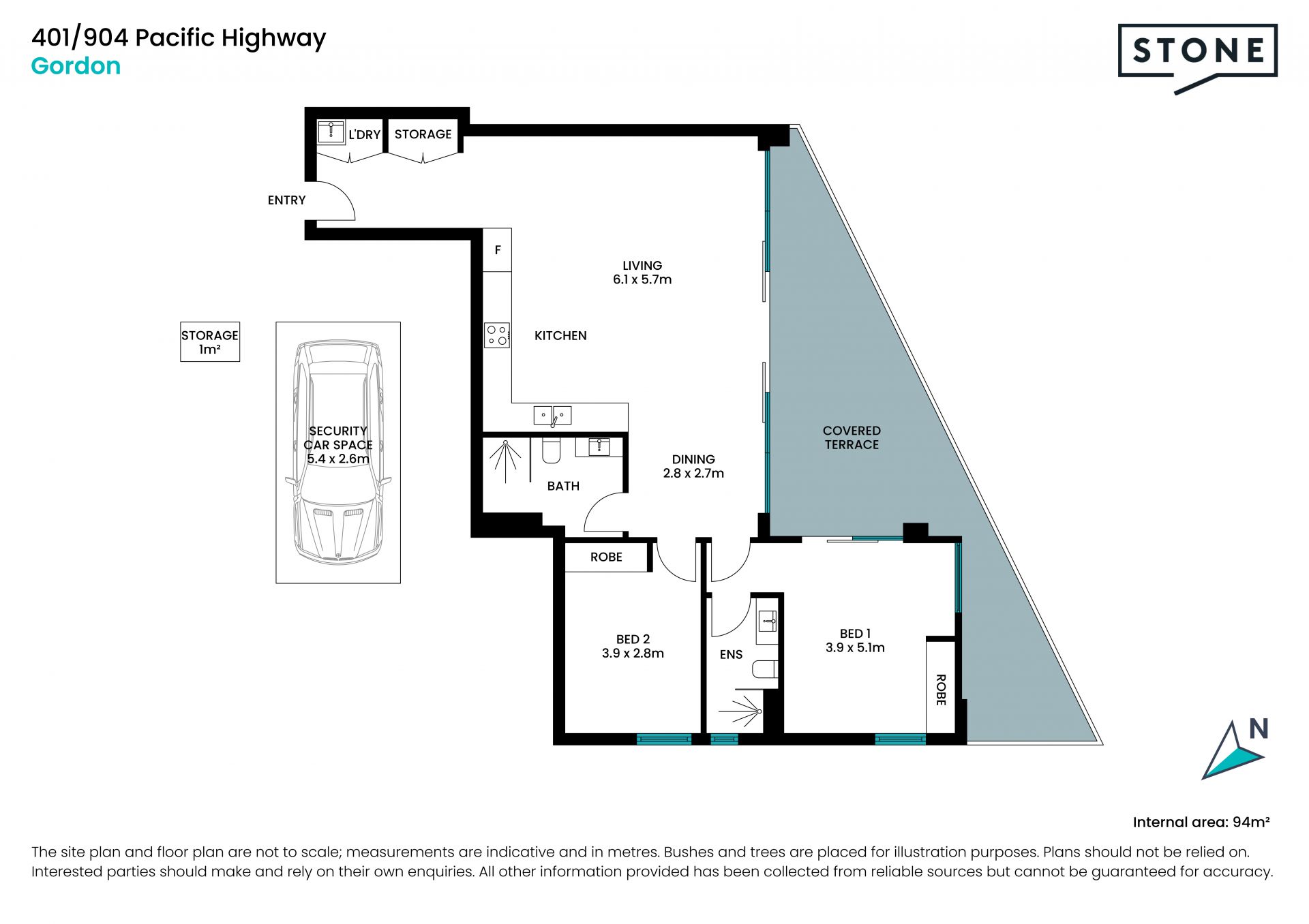Rear setting with panoramic views and walk to rail