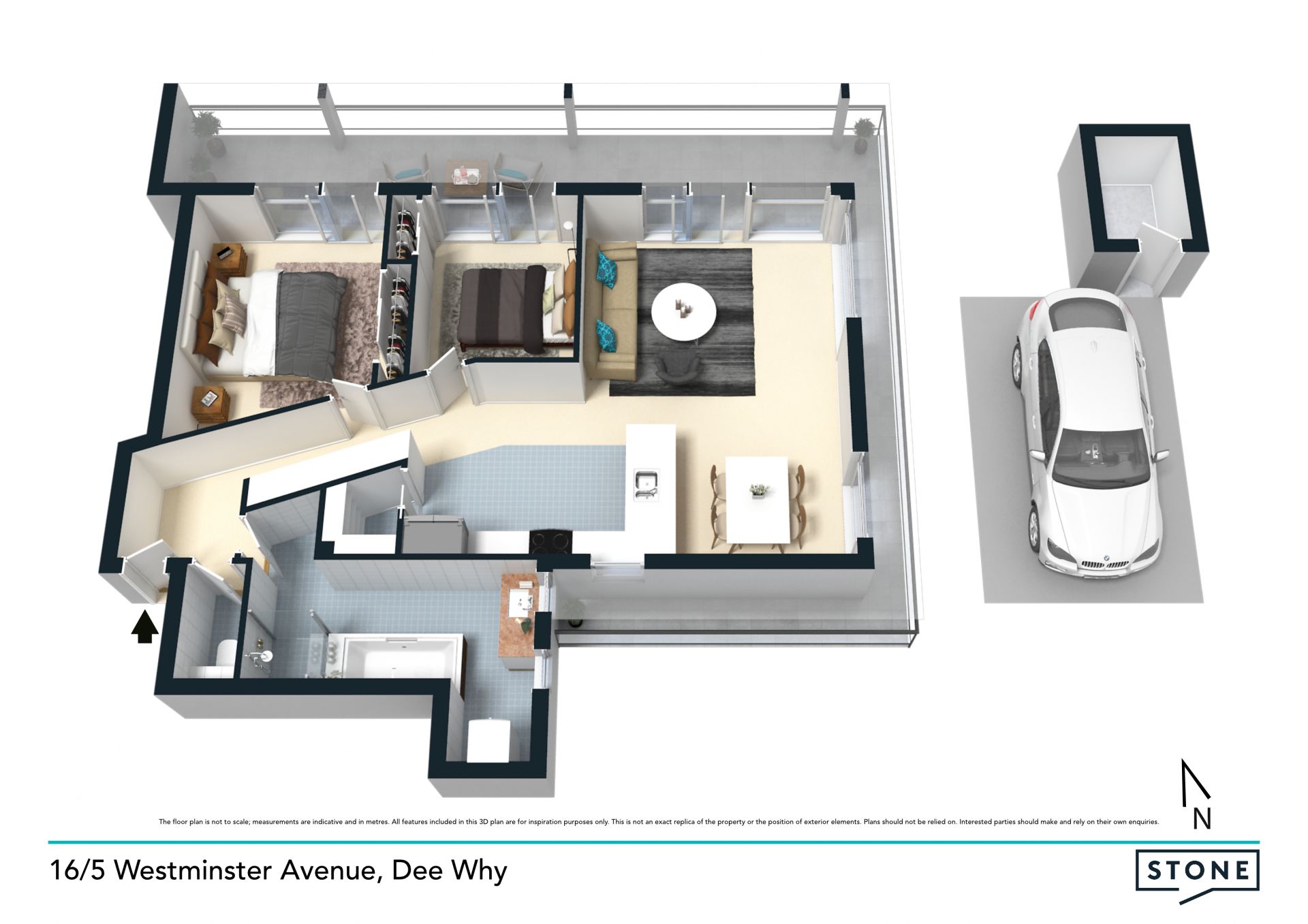 Executive apartment with panoramic views