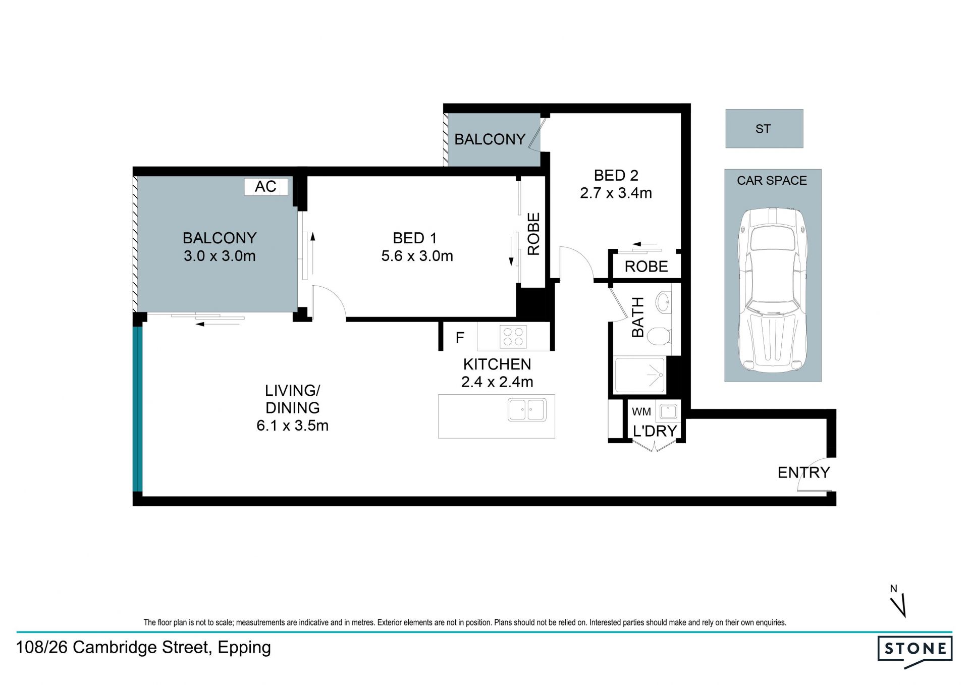 Spacious Modern 2-Bedroom Apartment in Central Location