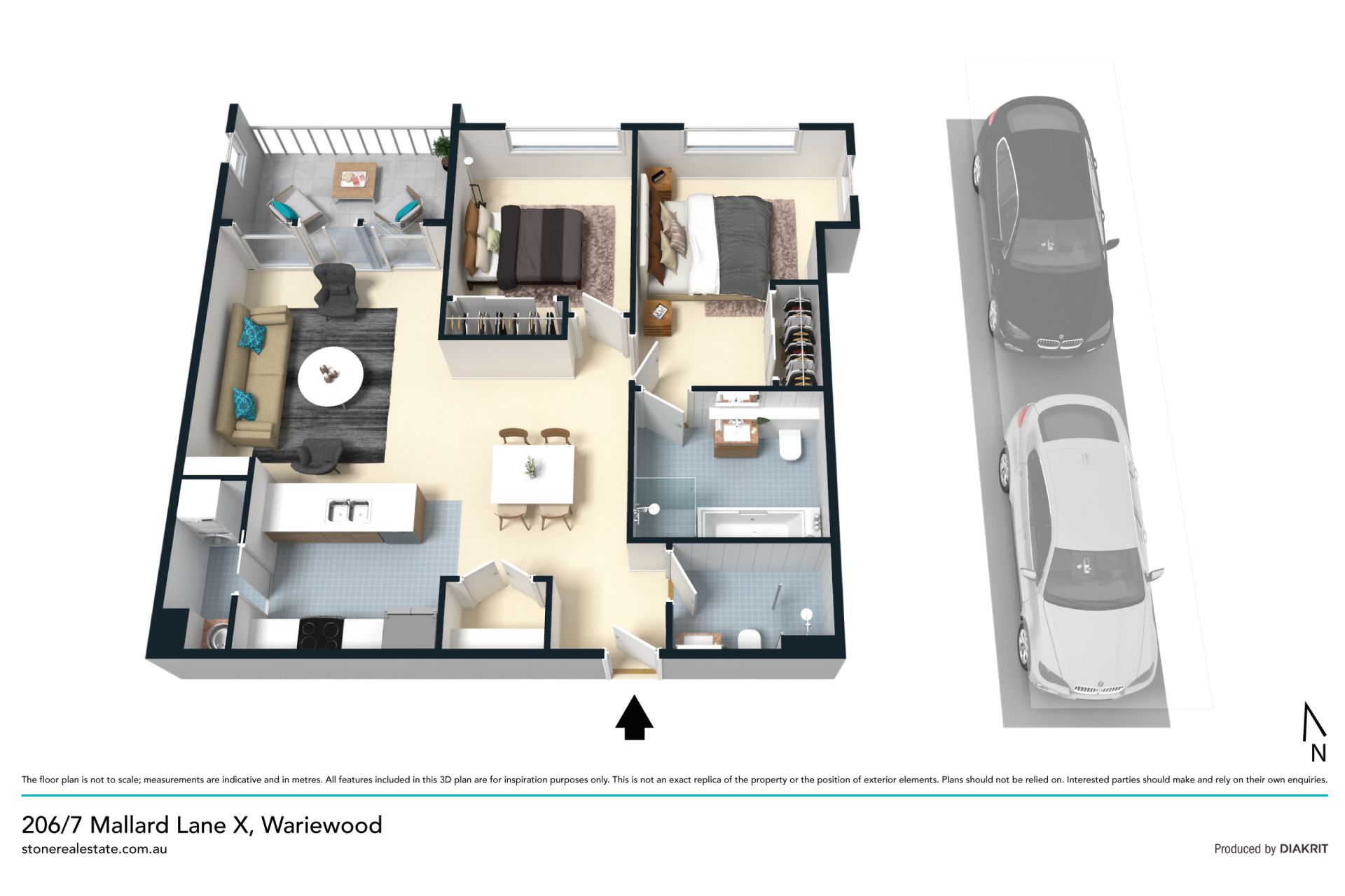 Sunlit North facing apartment offering comfort and convenience