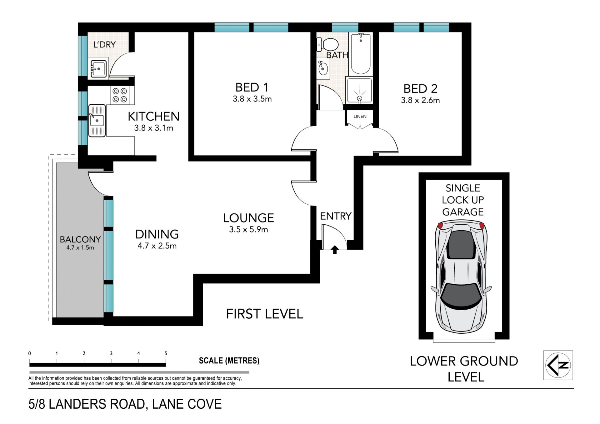 Sunlit, private lifestyle apartment