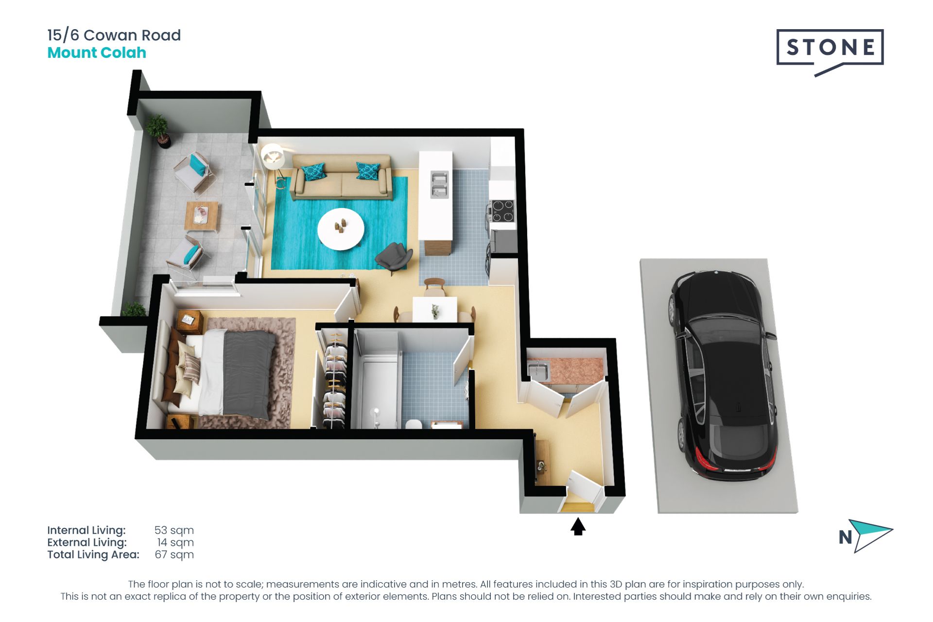 Spacious one-bedroom apartment