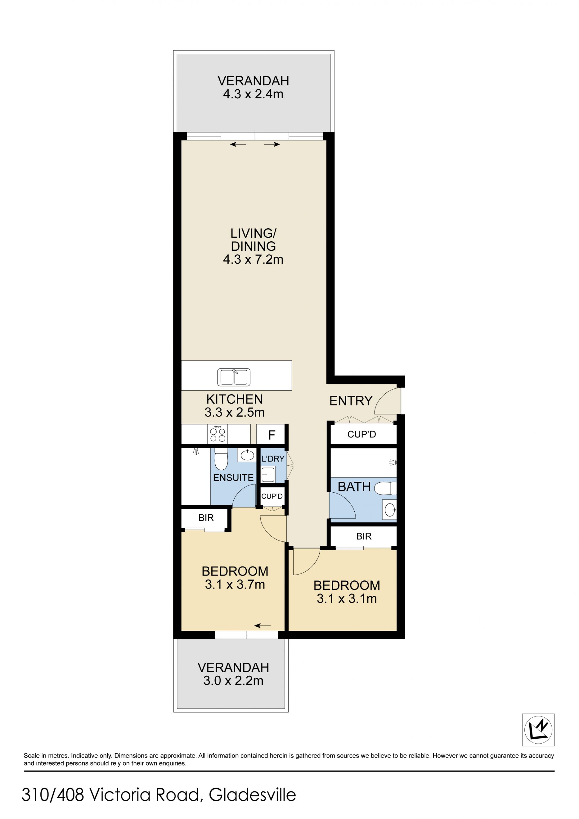 Stunning sundrenched apartment located in highly sought-after complex