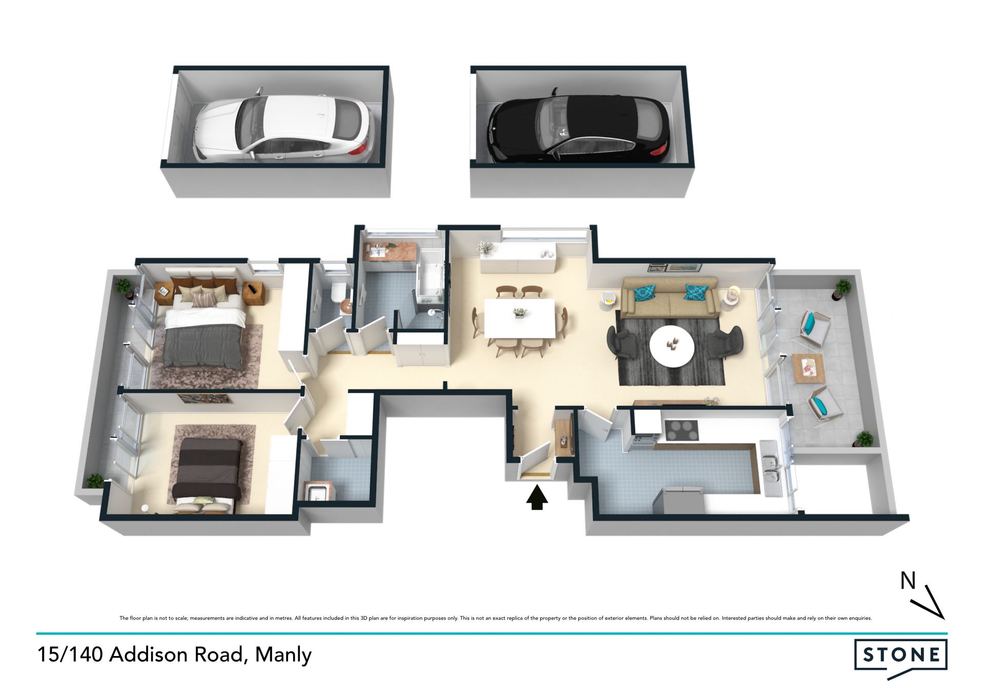 North facing premium Eastern Hill apartment