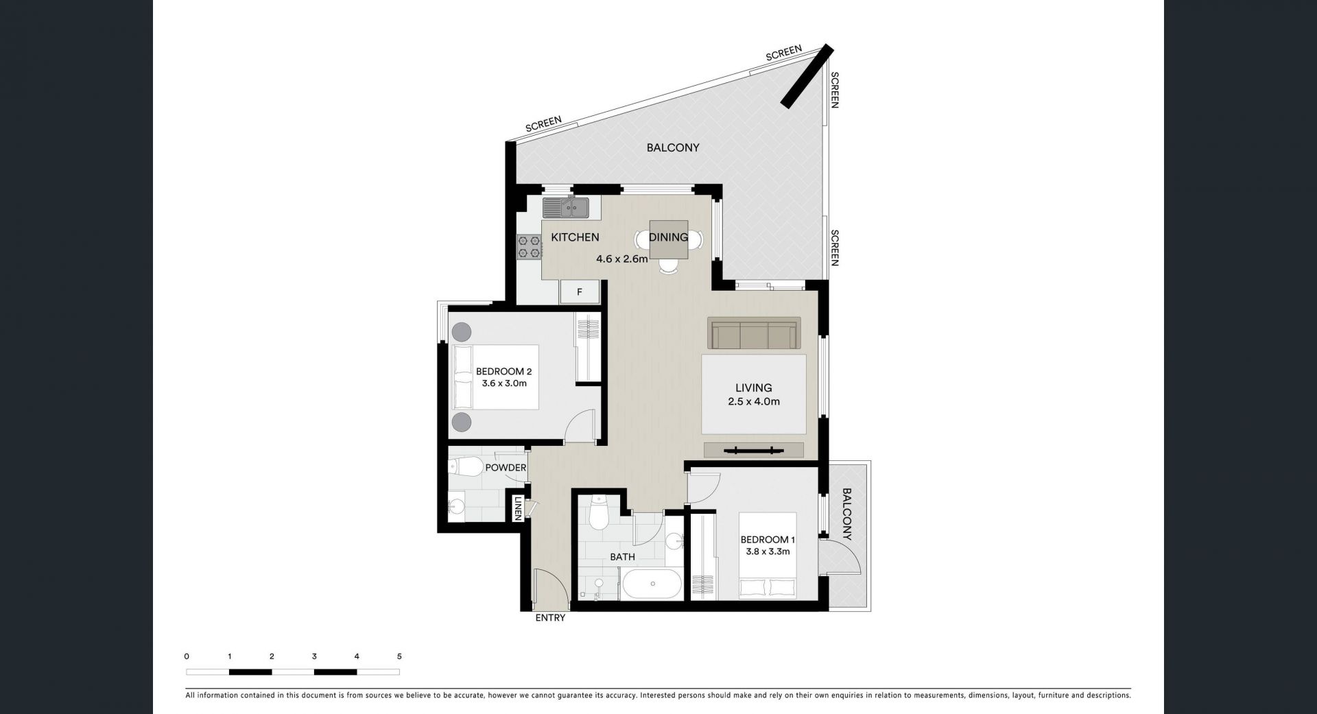 Well Presented Two Bedroom Unit With Park Views