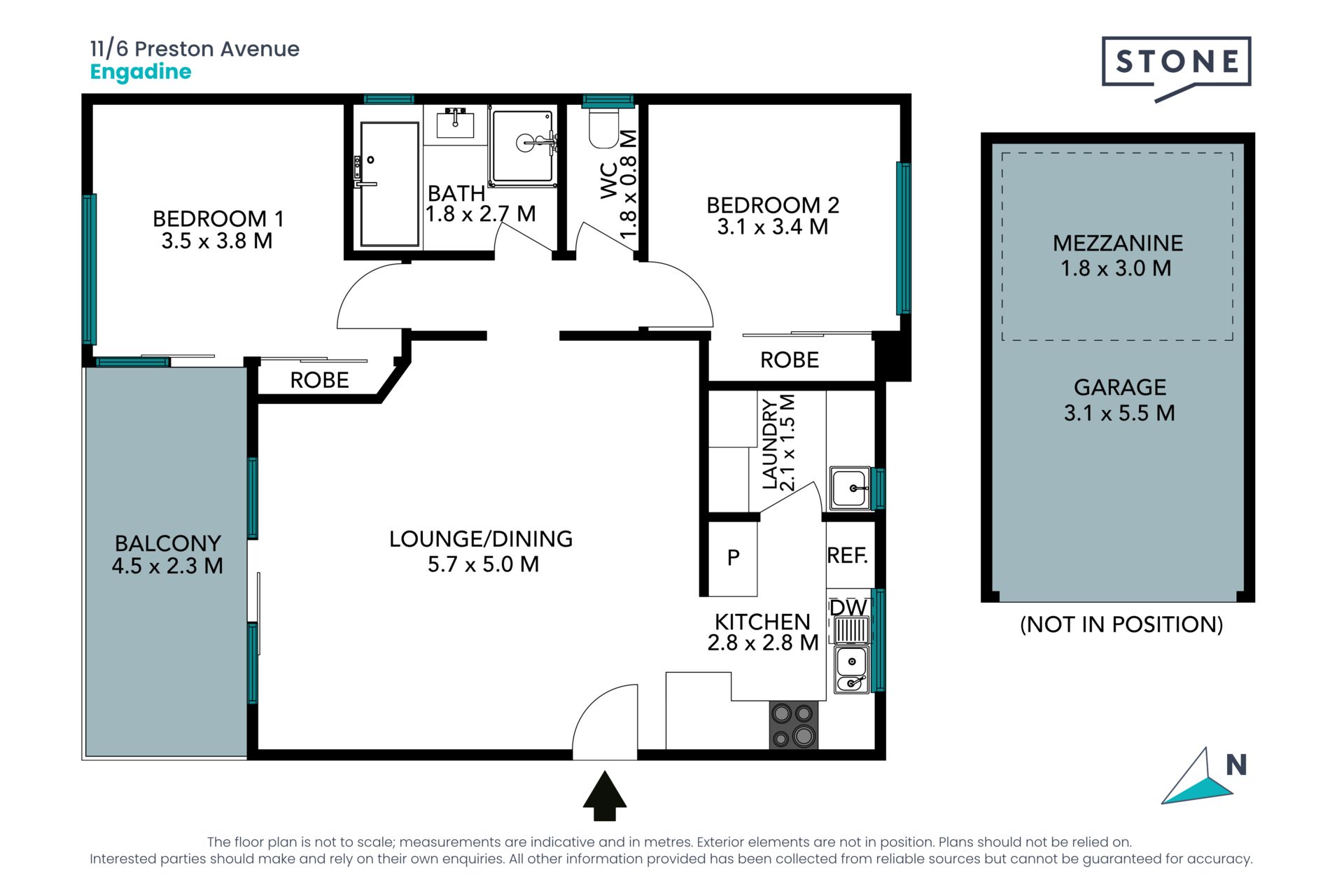 Secure top floor apartment in convenient location