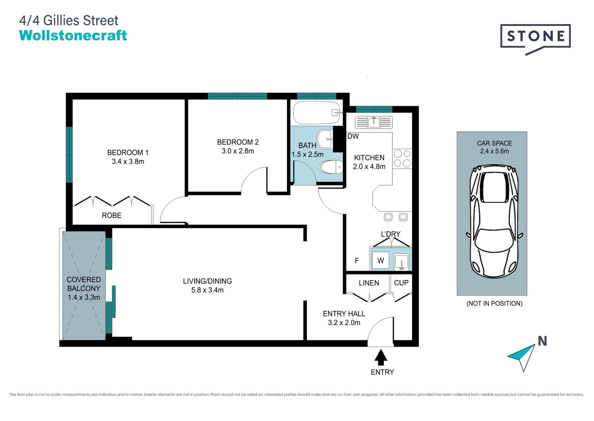 Two bedroom apartment in convenient location.