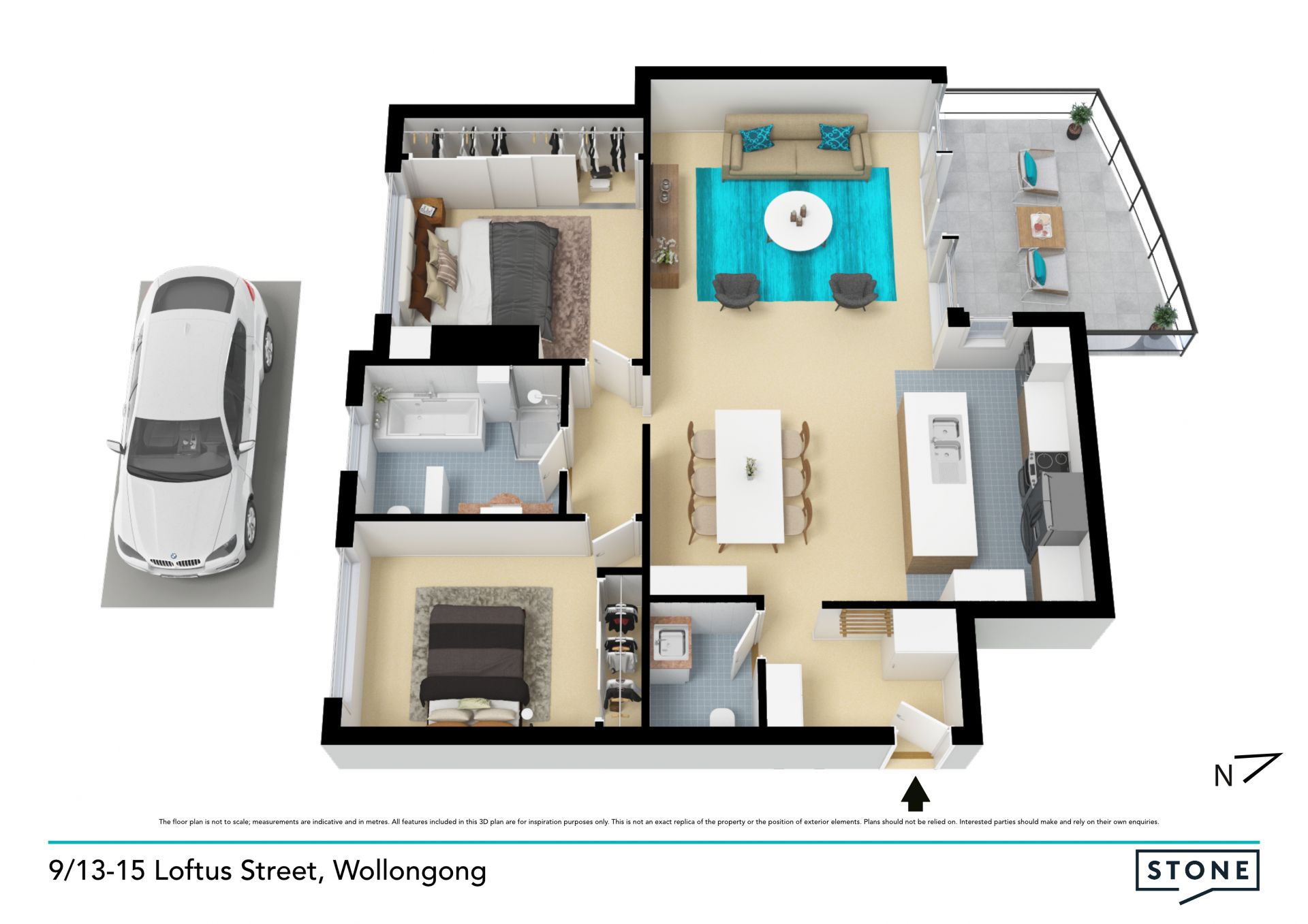 Modern apartment in a walk-to-everywhere address