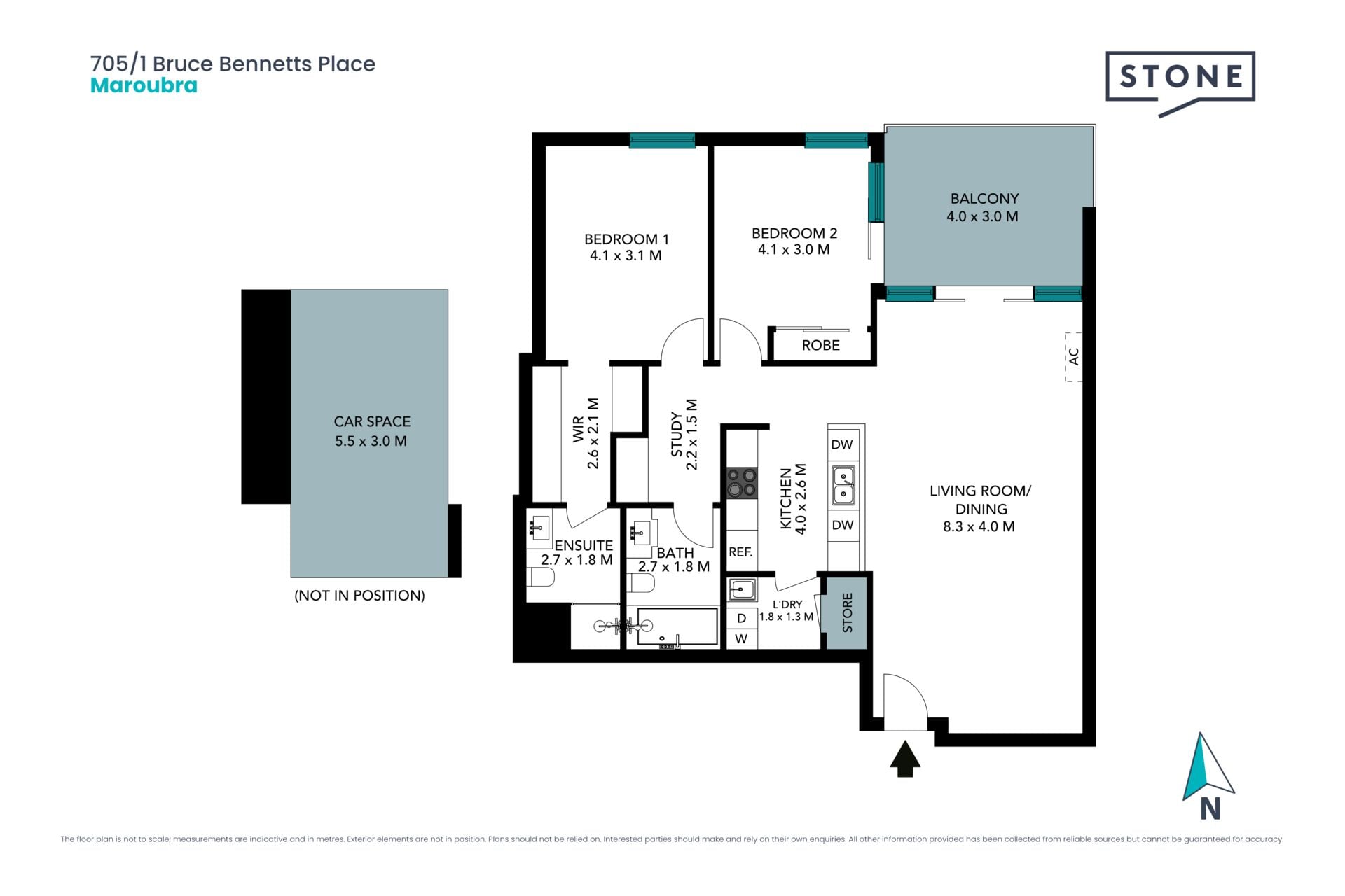 North-Facing Apartment with City Views and Ultimate Convenience