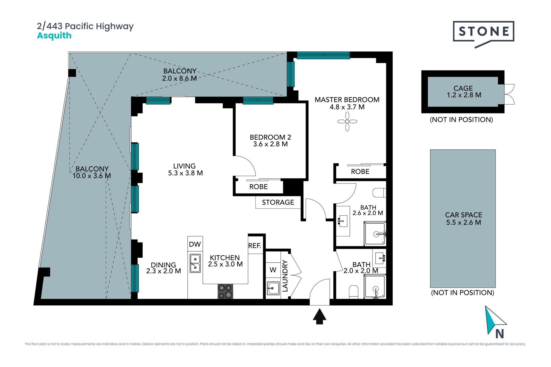 Premium two-bedroom apartment with quality finishes throughout