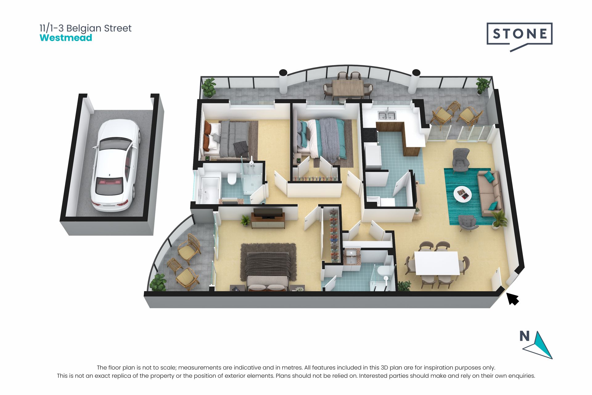 Double Brick Three Bedroom Apartment