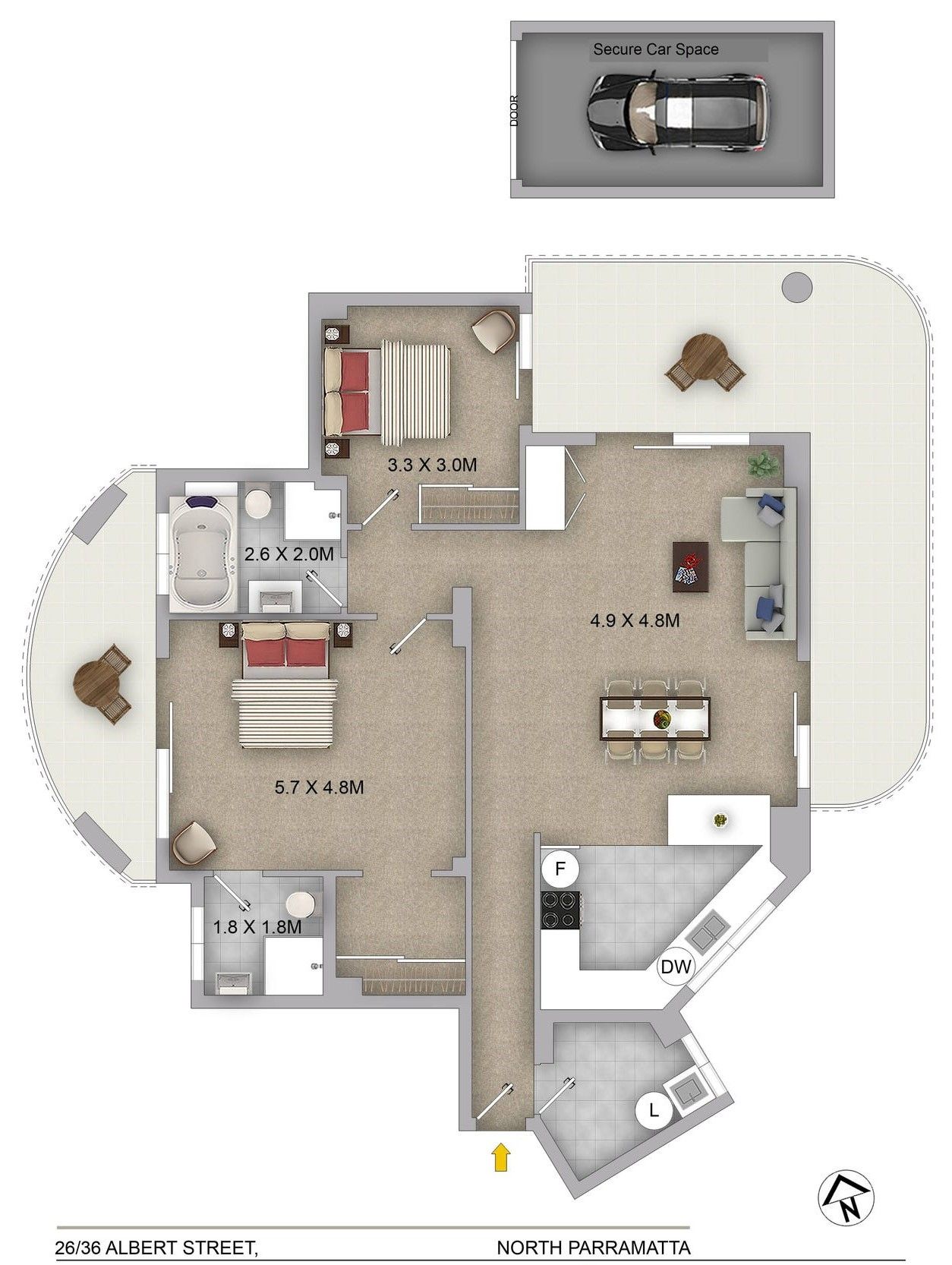 Wonderfully Presented Two Bedroom Unit In Sought After Local