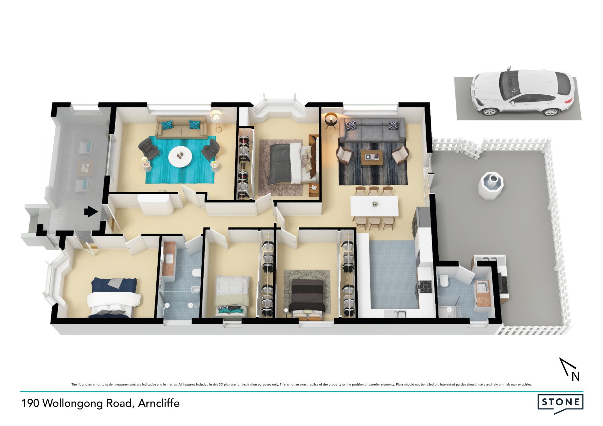 Californian bungalow of battle-axe block - 385sqm of land