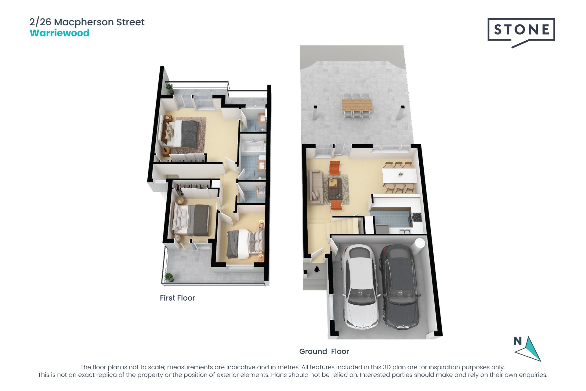 Modern townhome with entertainer's courtyard