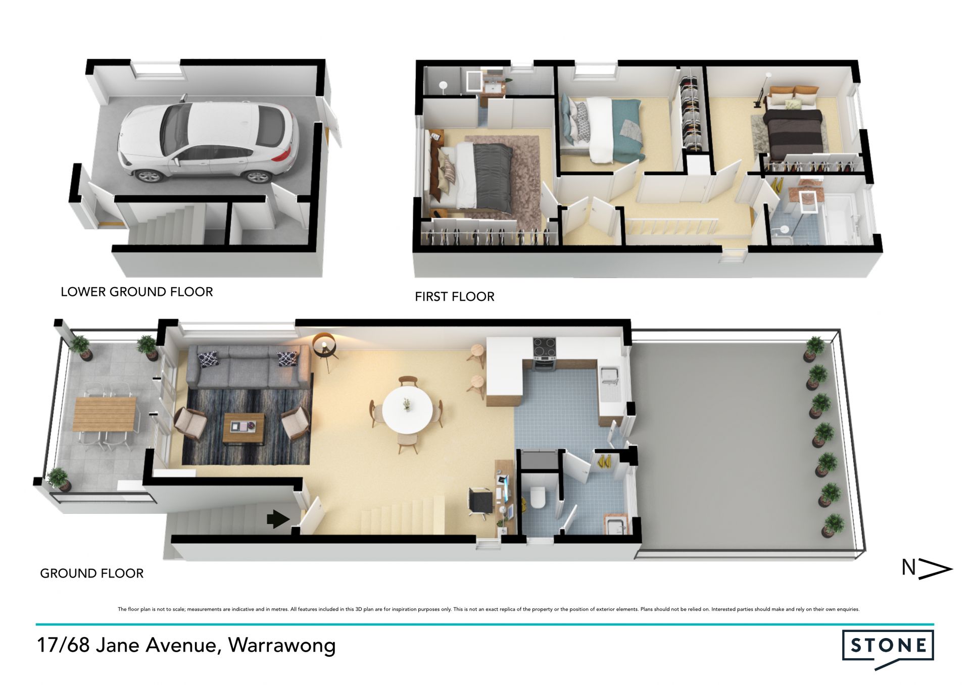 Updated townhouse in a private elevated position