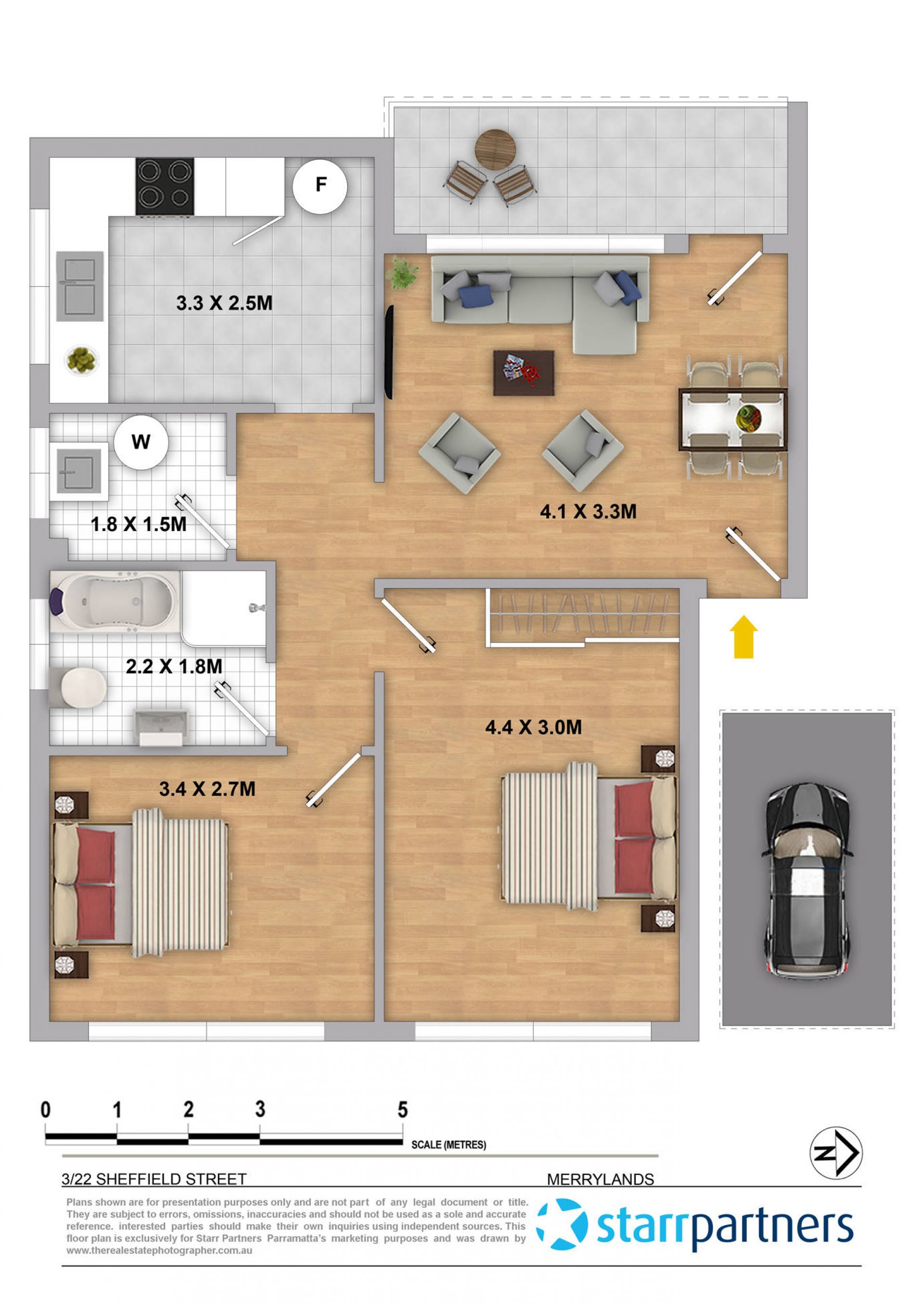 Ground floor unit to a security block!