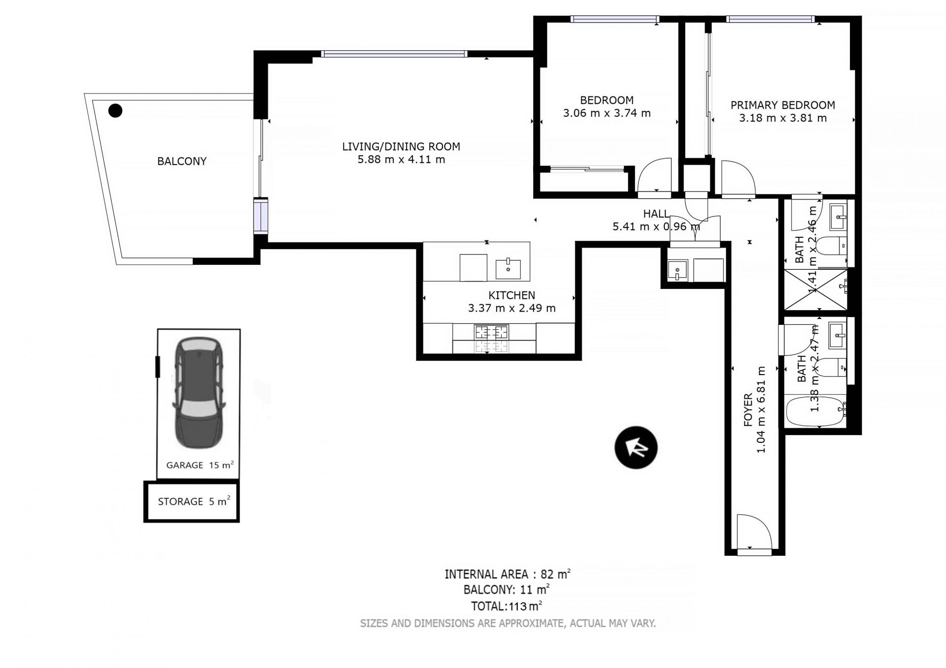 Modern Two Bedroom Apartment for Sale