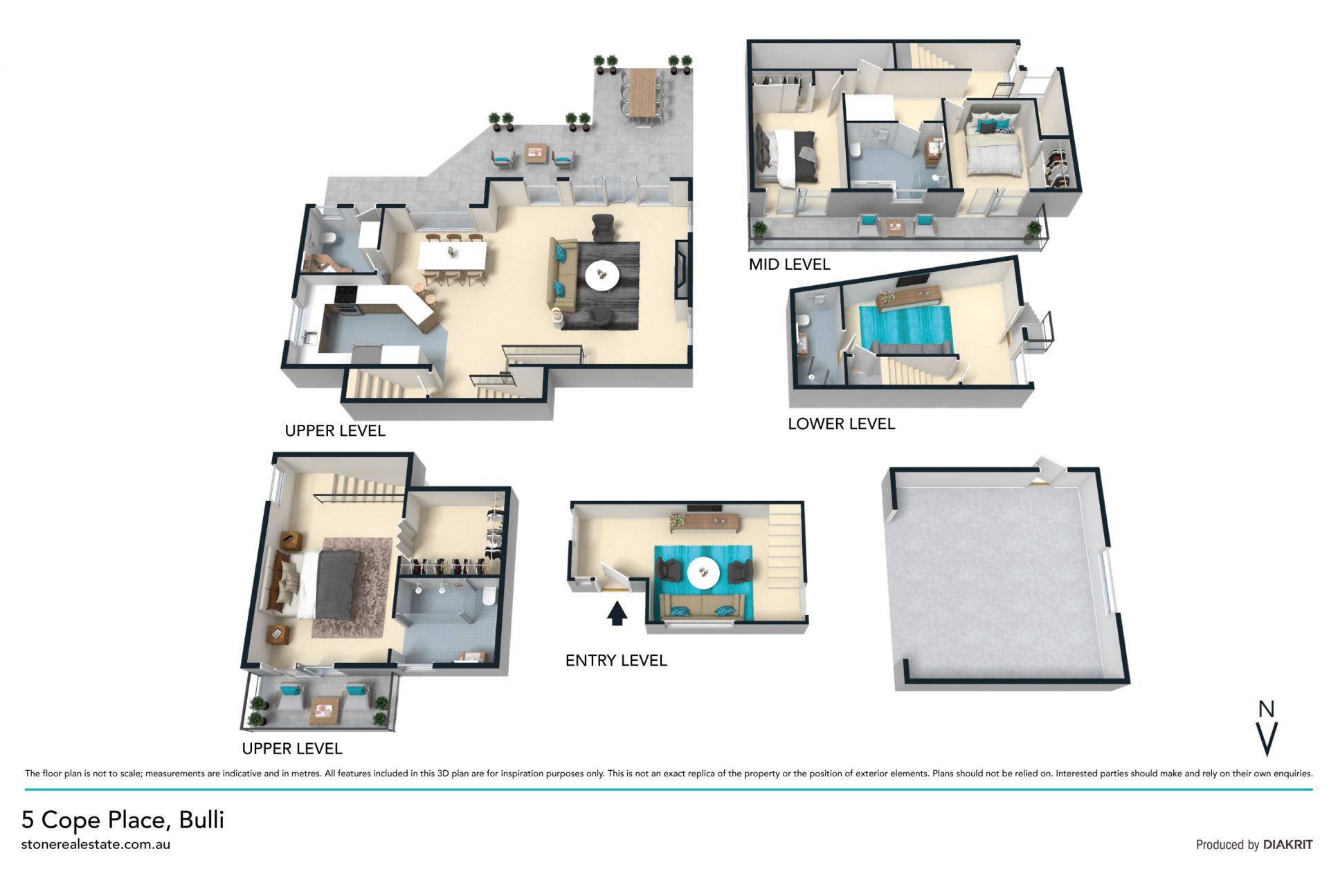 Multi-level pole home in serene leafy pocket