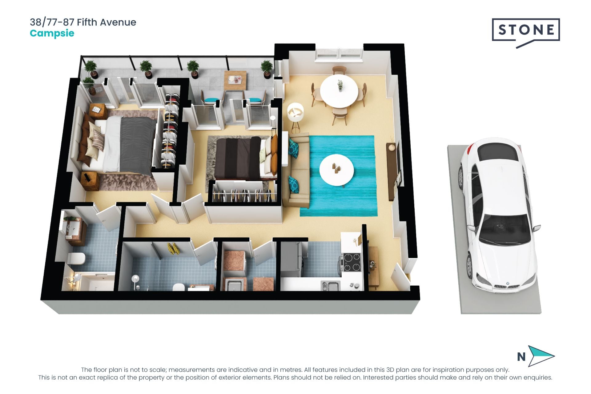 Contemporary two bedroom apartment |Leafy Outlook