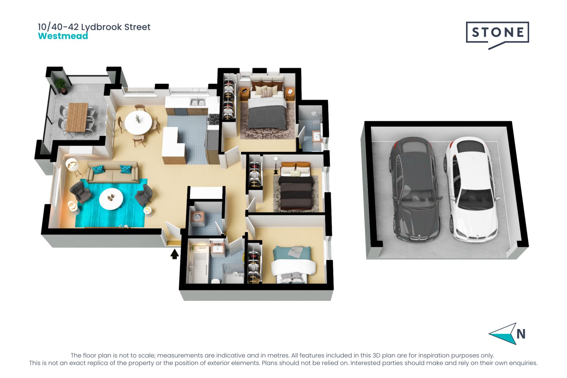 Modern Three-Bedroom Apartment