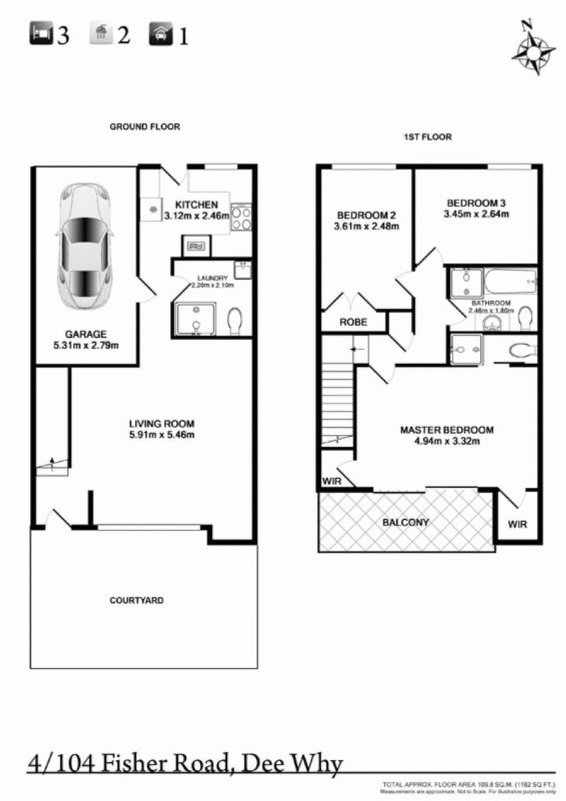 Spacious North Facing Townhome