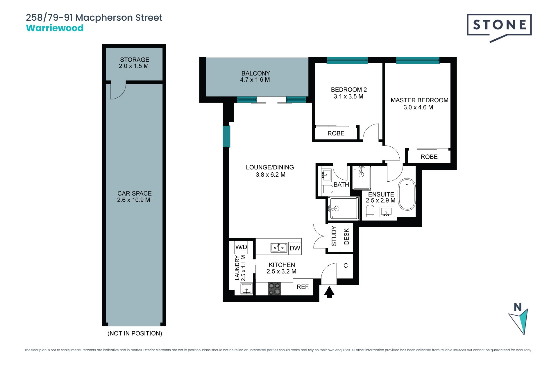 Sunlit private 2 bedroom apartment with tranquil wetland views