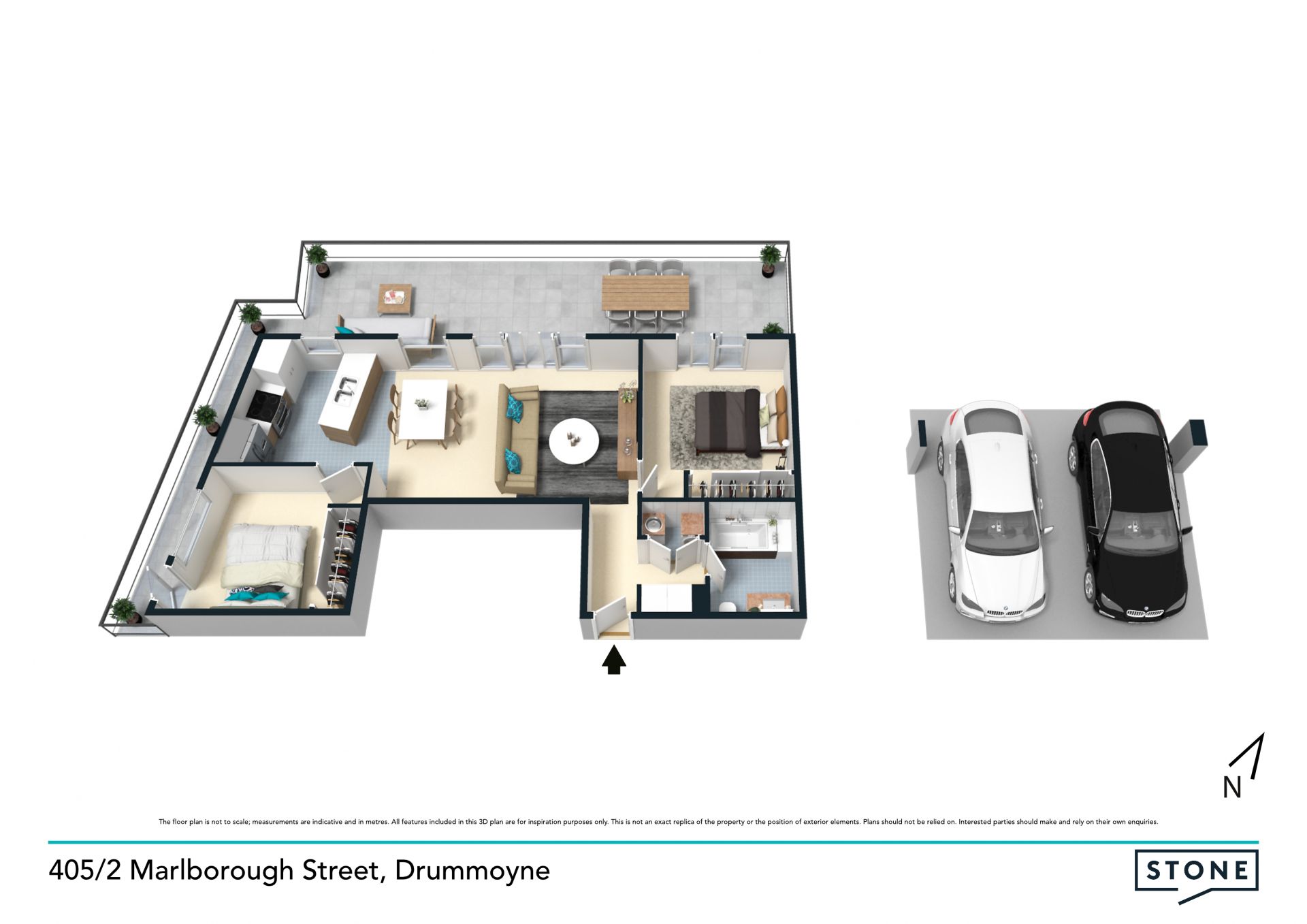 Smart & stylish with elevated water views. (One Weeks Free Rent)