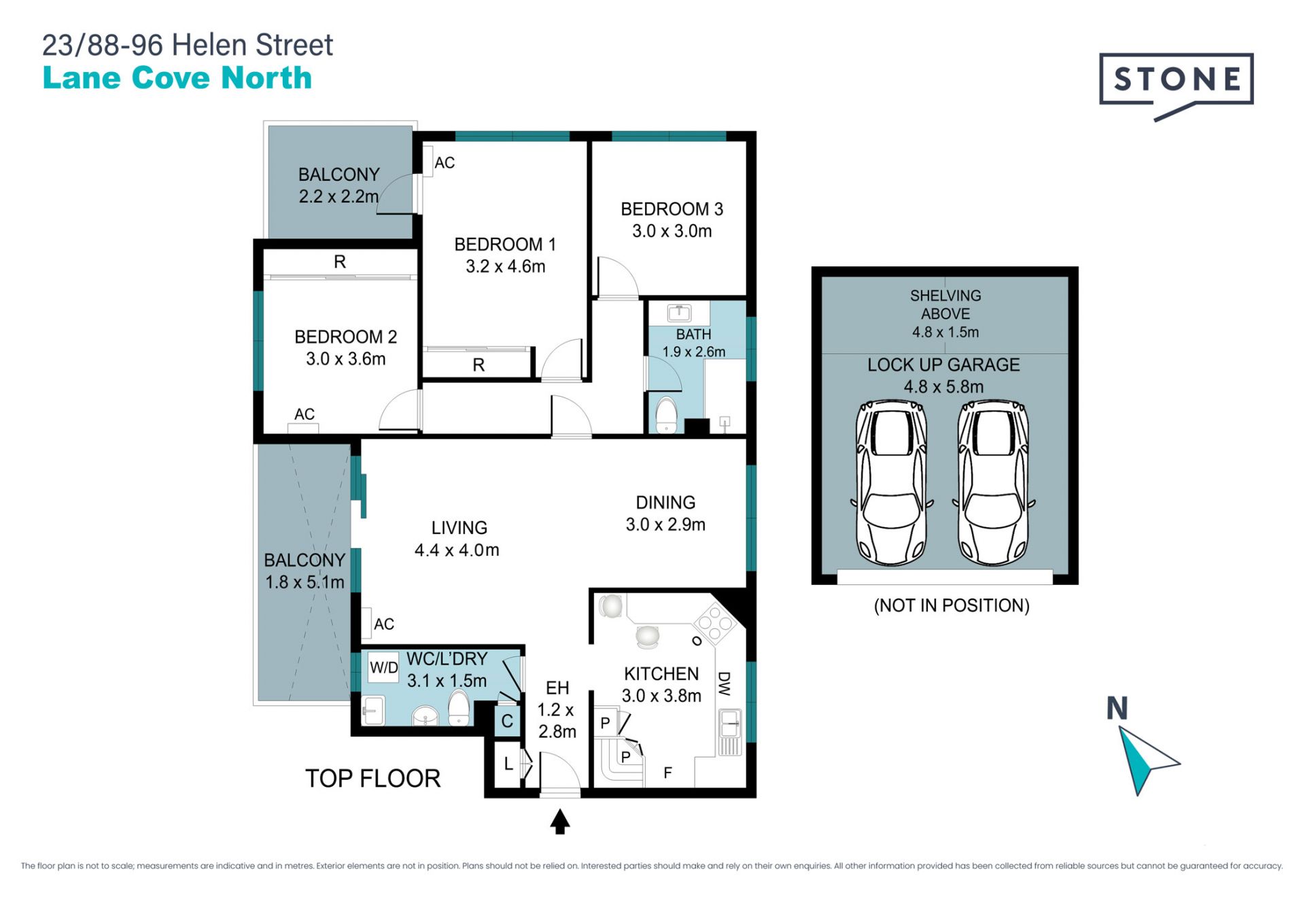 Top floor retreat in leafy location