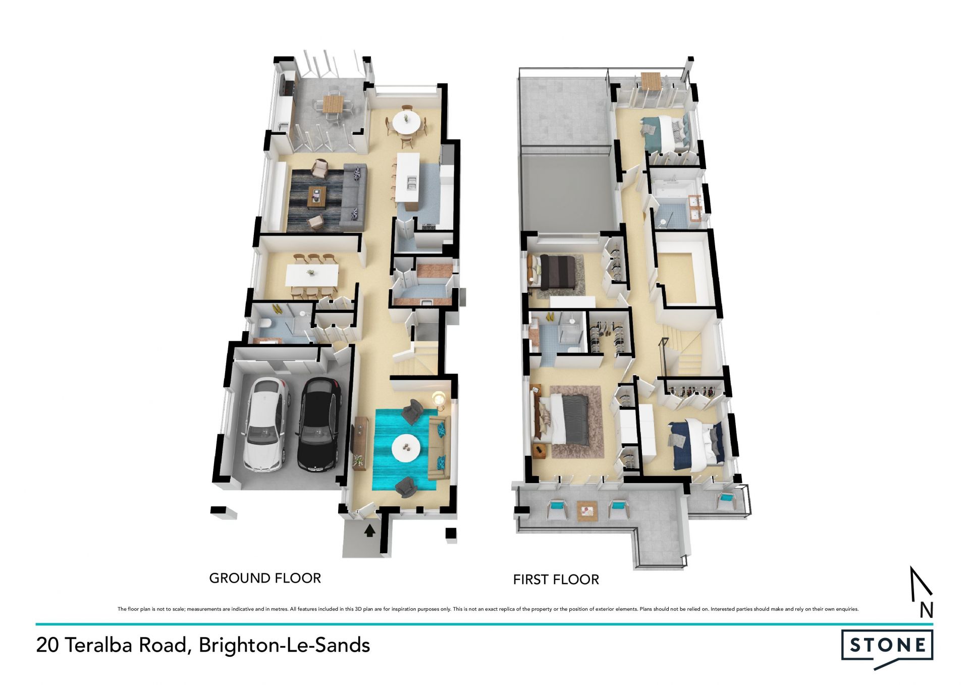 Contemporary family living footsteps from the beach
