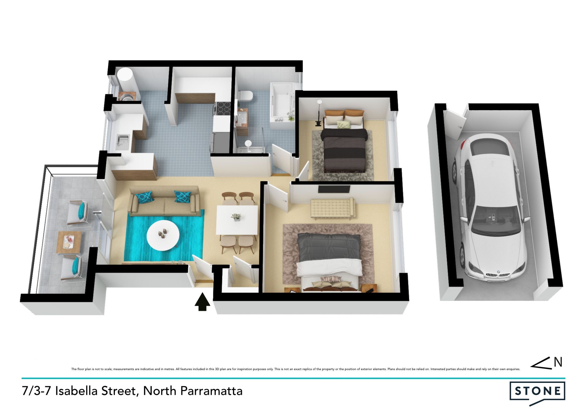 Two Bedroom Apartment in a Great Location
